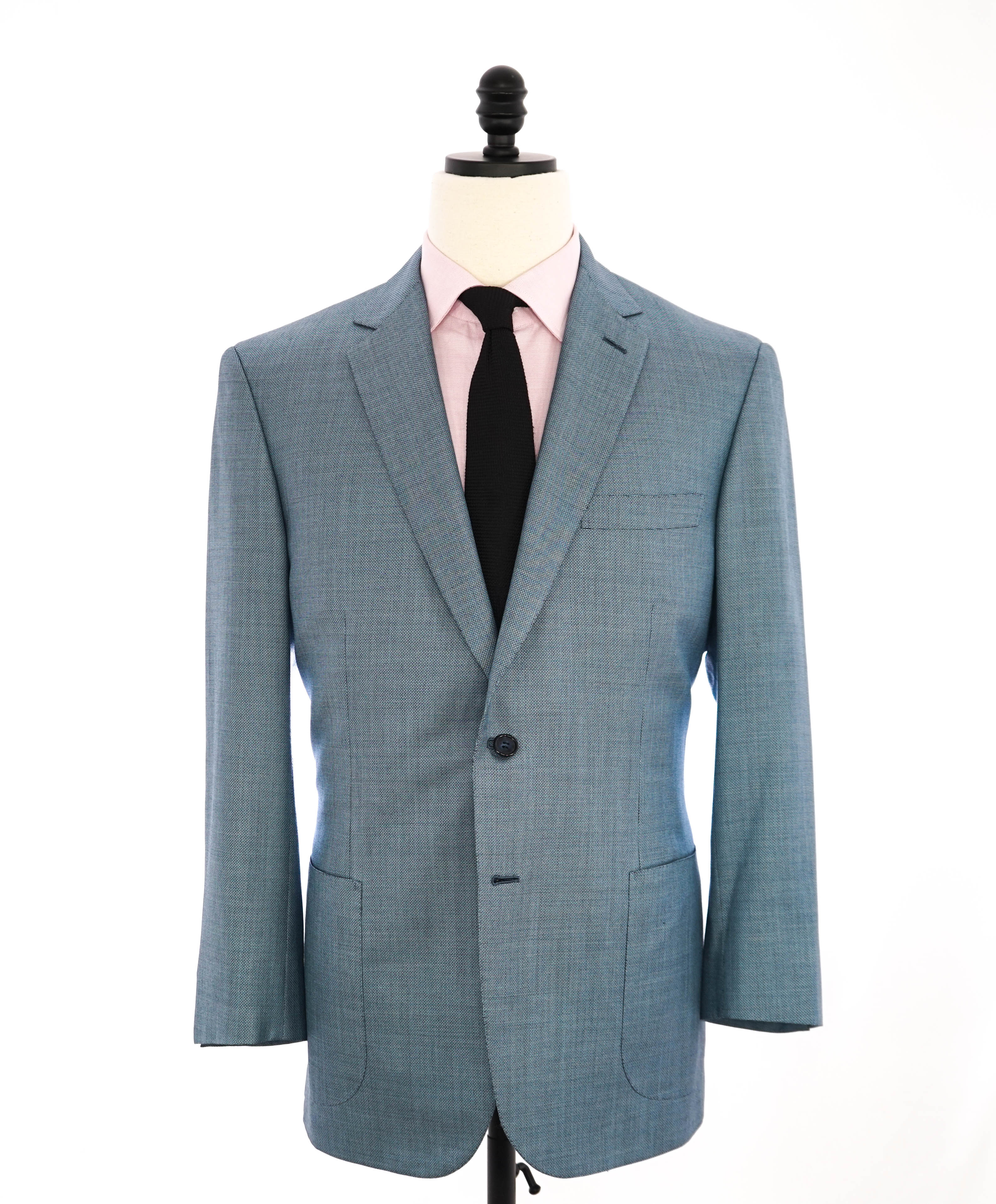 $4,800 BRIONI - Baby Blue Patch Pocket Hand Made Italy Blazer- 42R US