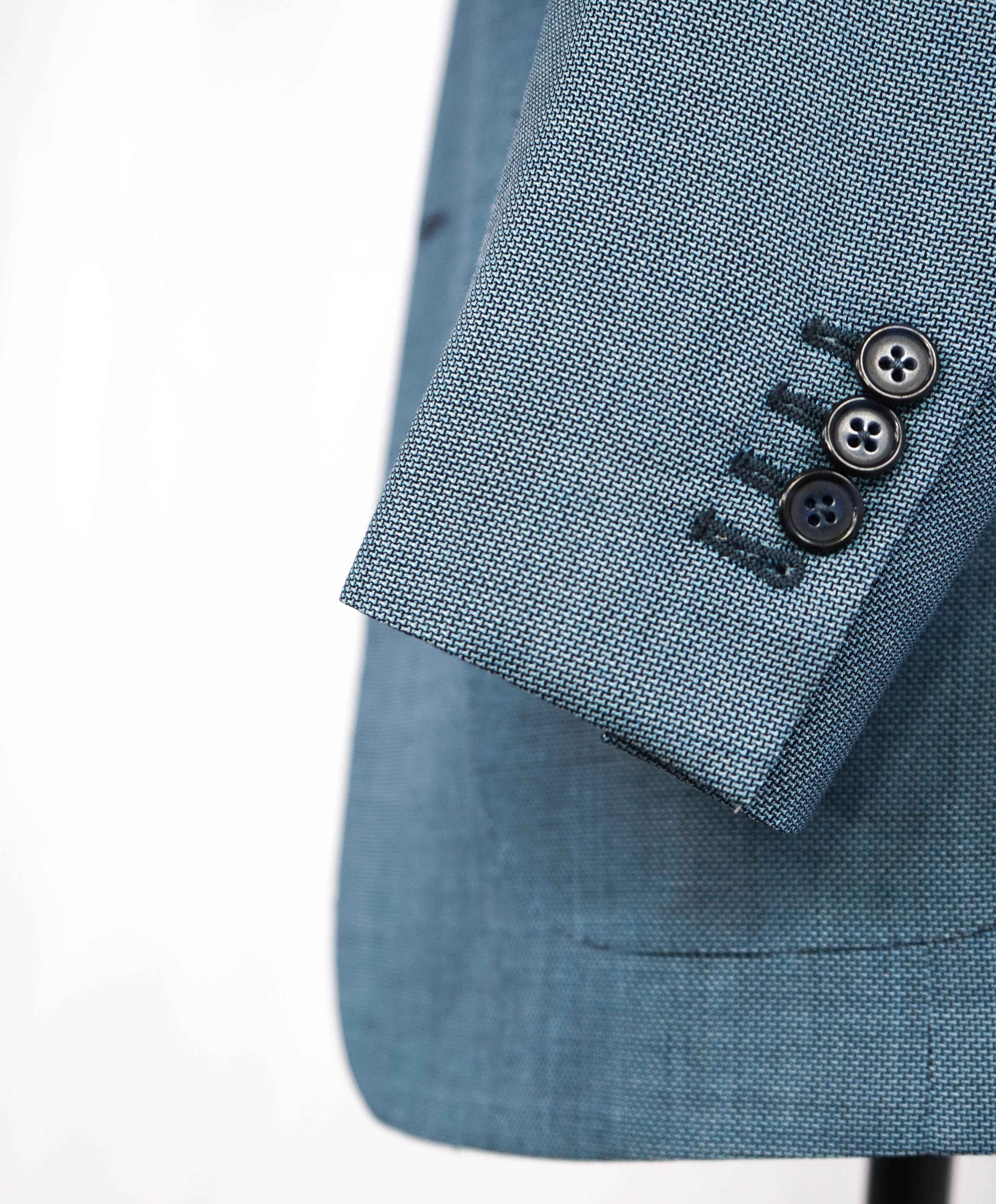 $4,800 BRIONI - Baby Blue Patch Pocket Hand Made Italy Blazer- 42R US