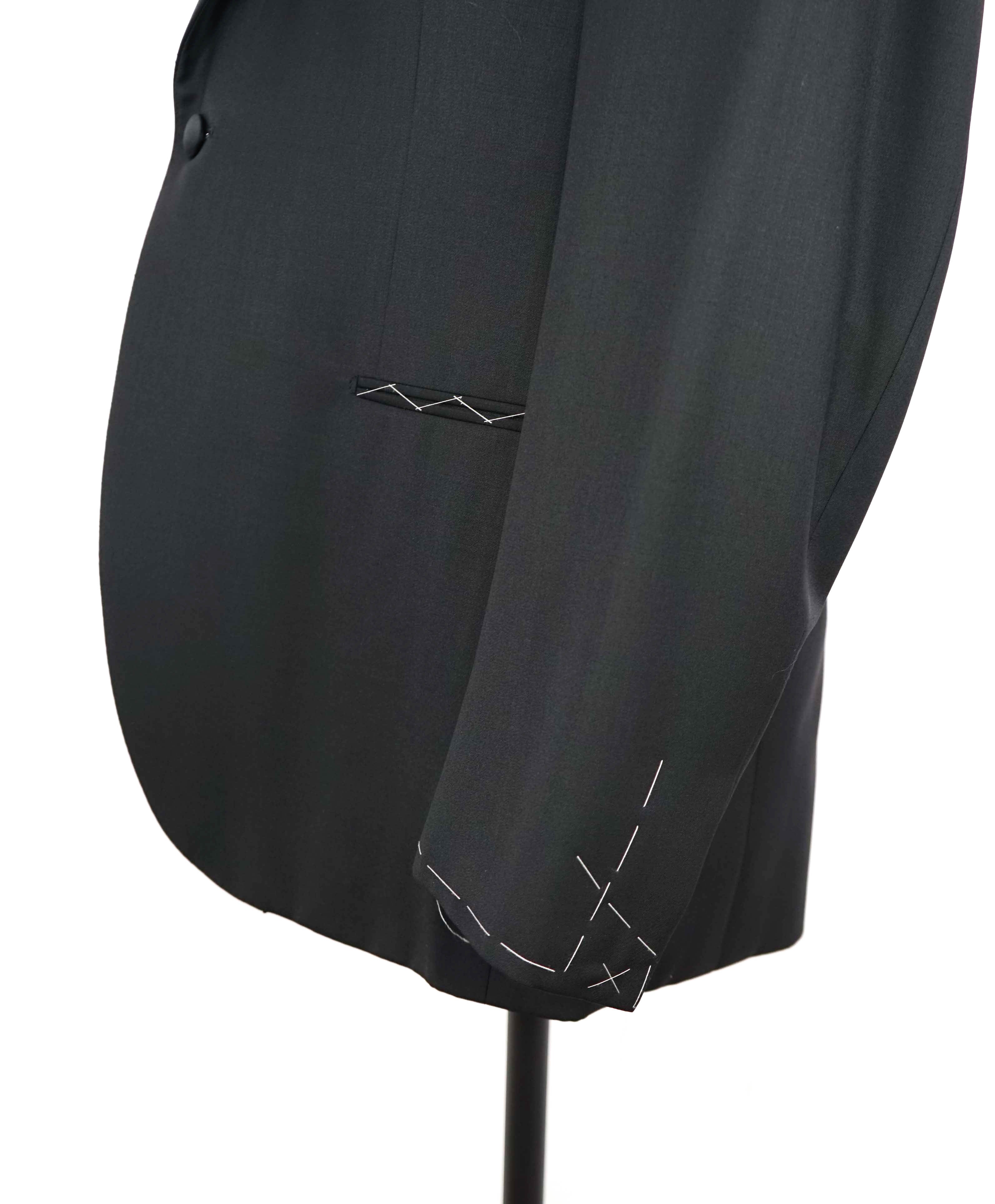 $6,270 BRIONI - *CELEB FAVORITE* Hand Made Italy Black Peak Lapel Tuxedo - 42R