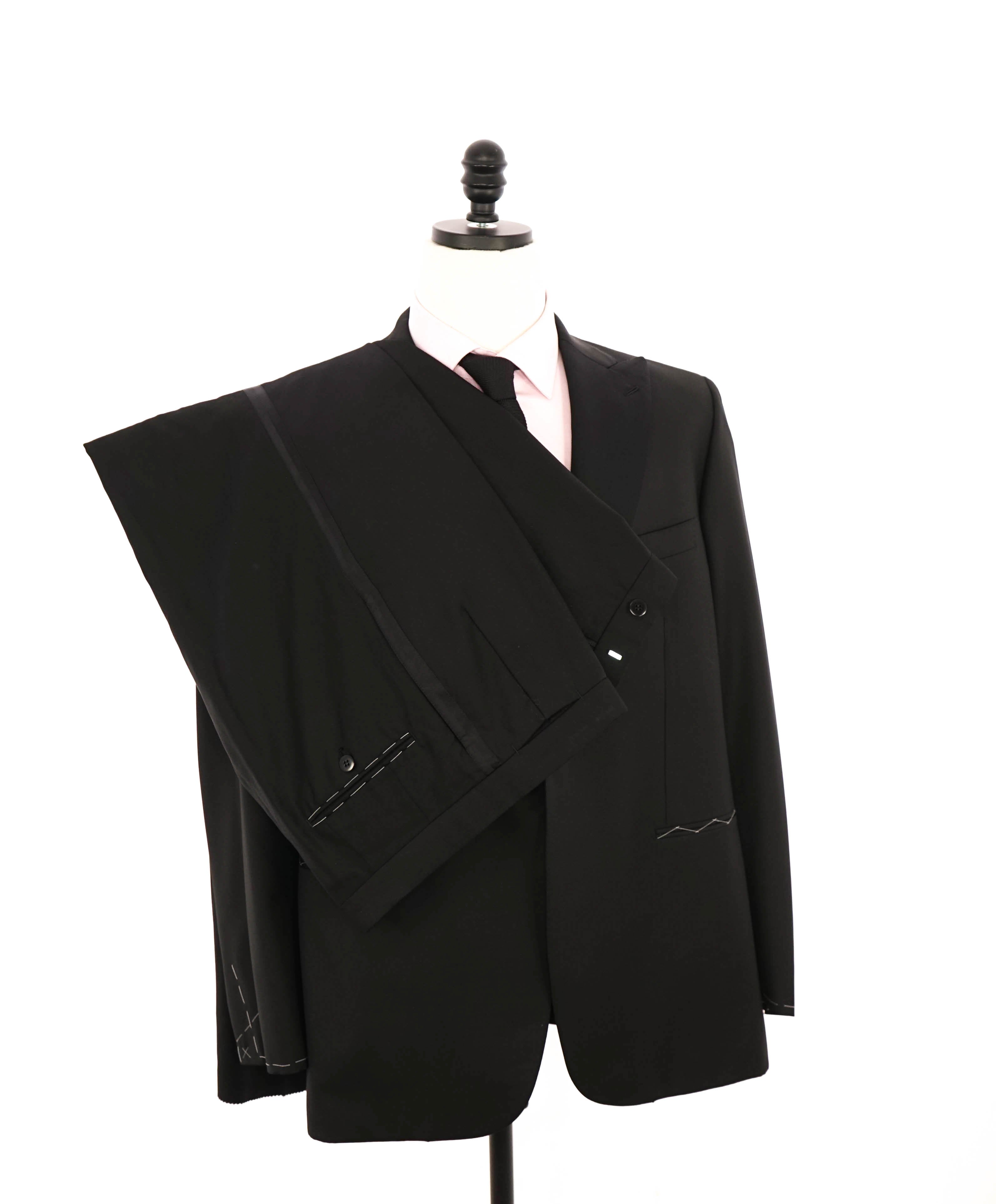 $6,270 BRIONI - *CELEB FAVORITE* Hand Made Italy Black Peak Lapel Tuxedo - 42R