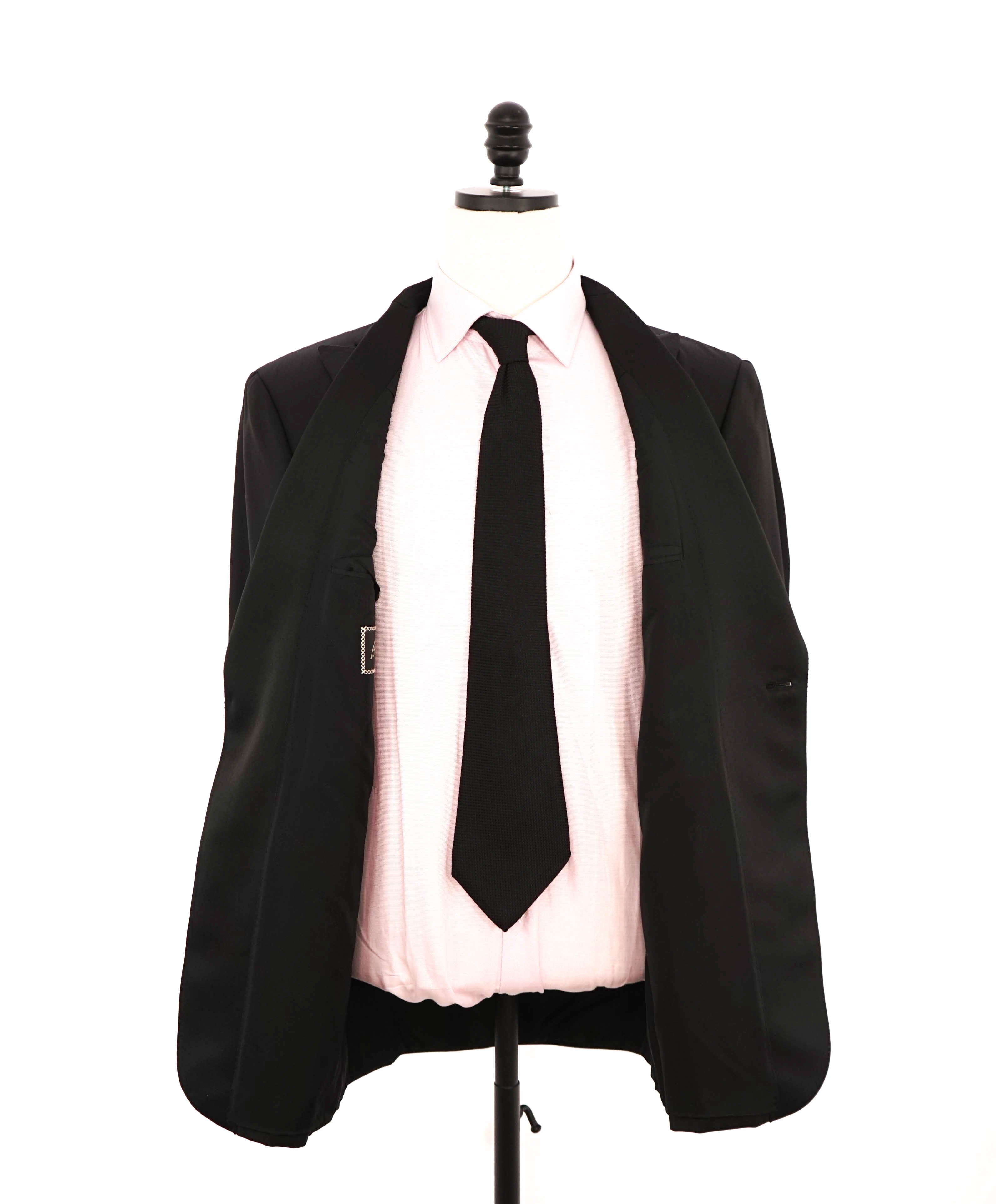 $6,270 BRIONI - *CELEB FAVORITE* Hand Made Italy Black Peak Lapel Tuxedo - 42R