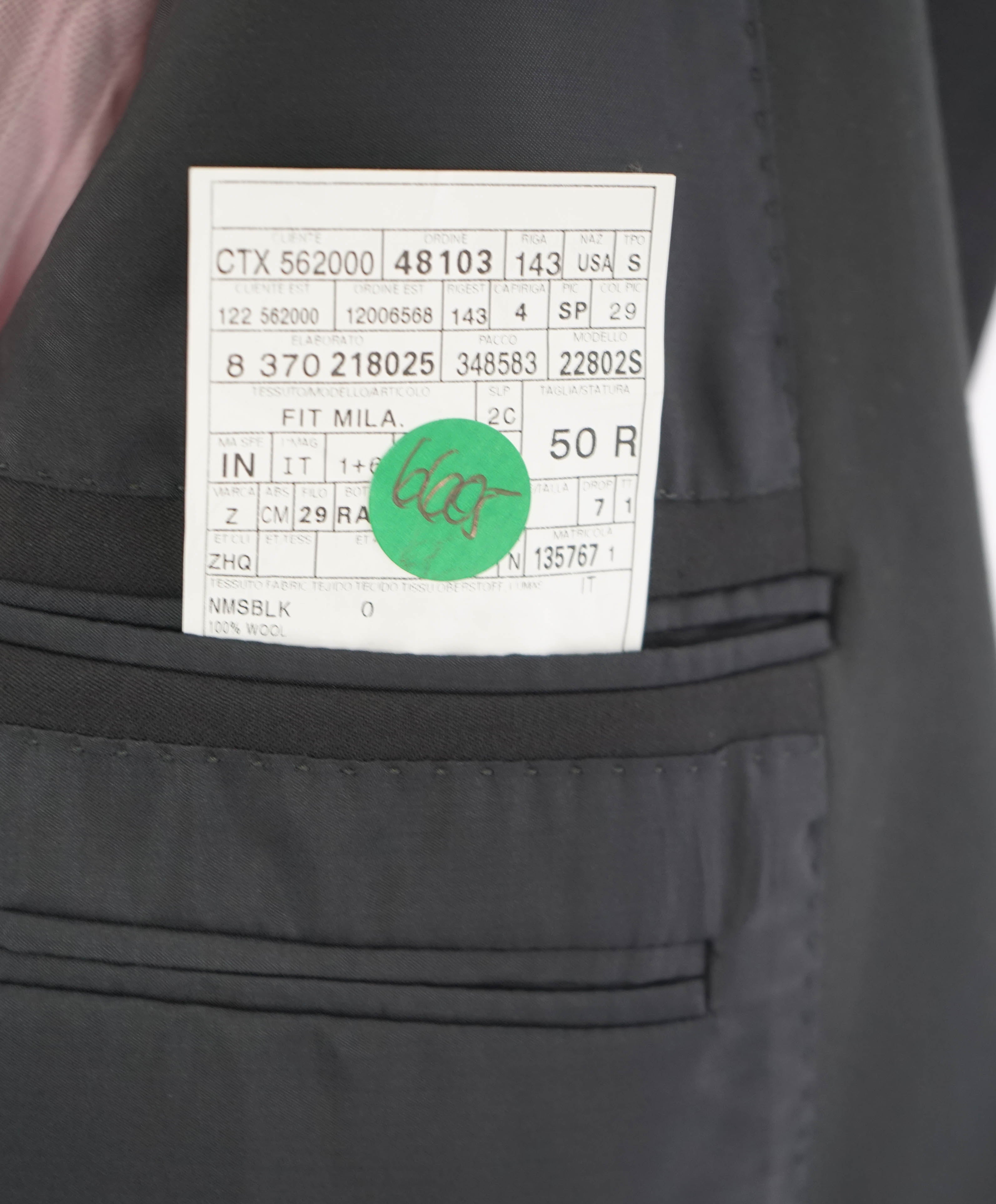 $2,995 ERMENEGILDO ZEGNA - PEAK LAPEL Tuxedo Dinner Jacket 1-Piece - 40R