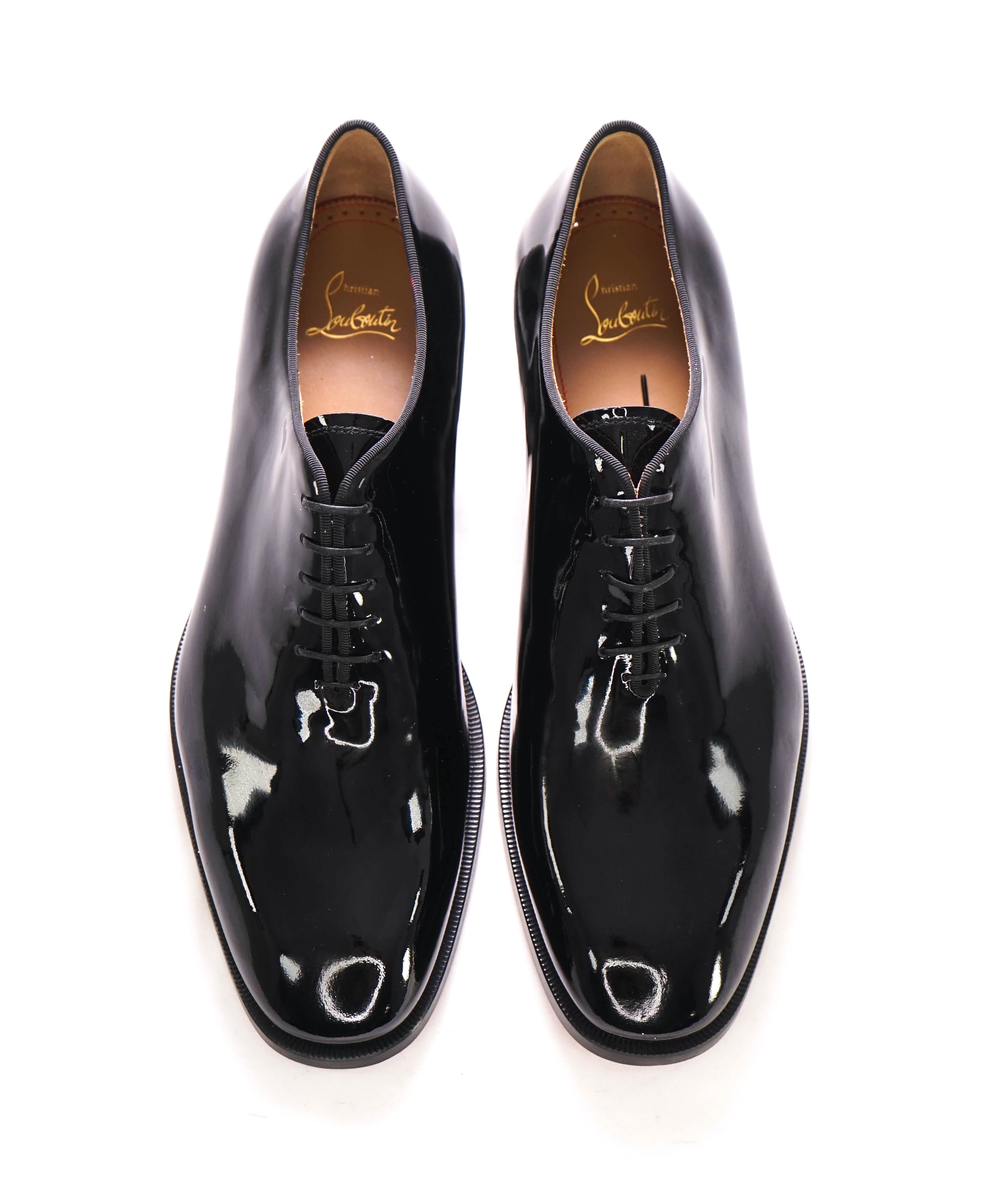 $1,145 CHRISTIAN LOUBOUTIN - *CORTEO* Black Patent Leather Oxfords - 11.5 US (44.5EU) (Copy)