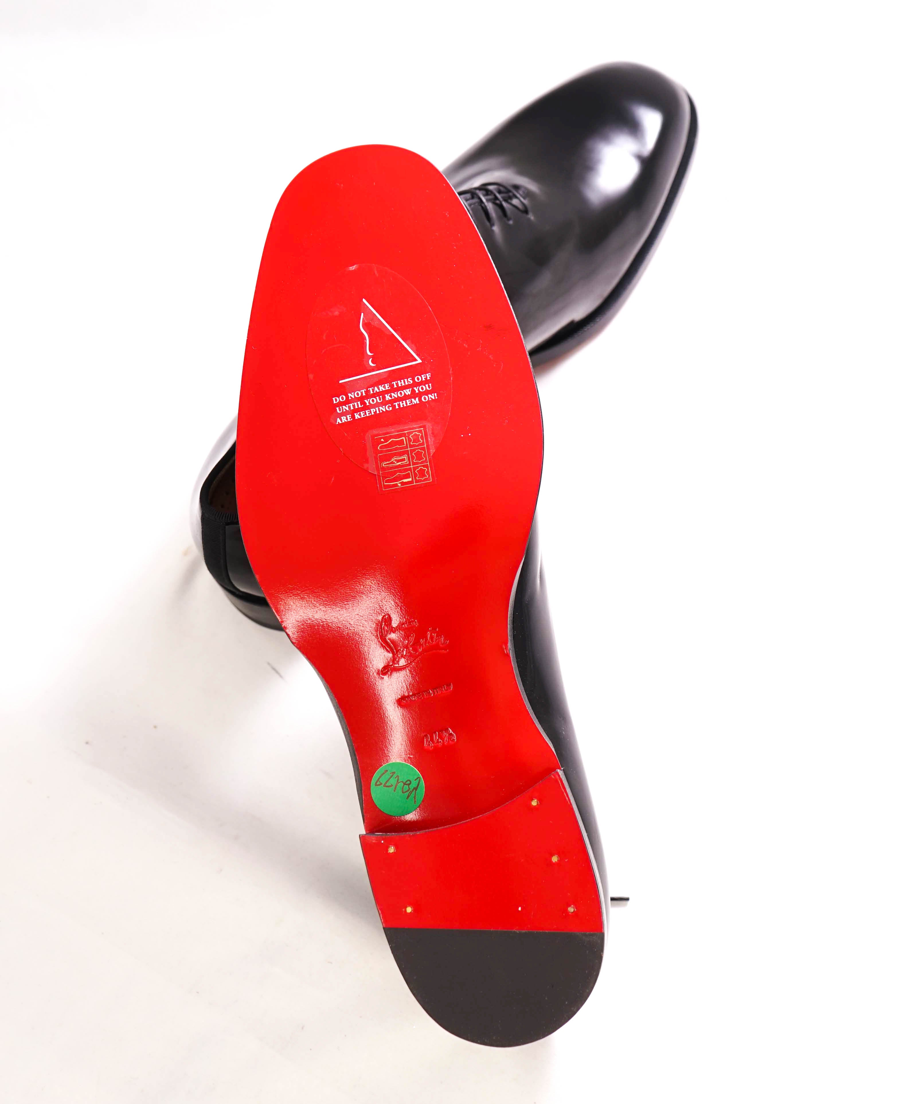 $1,145 CHRISTIAN LOUBOUTIN - *CORTEO* Black Patent Leather Oxfords - 11.5 US (44.5EU) (Copy)