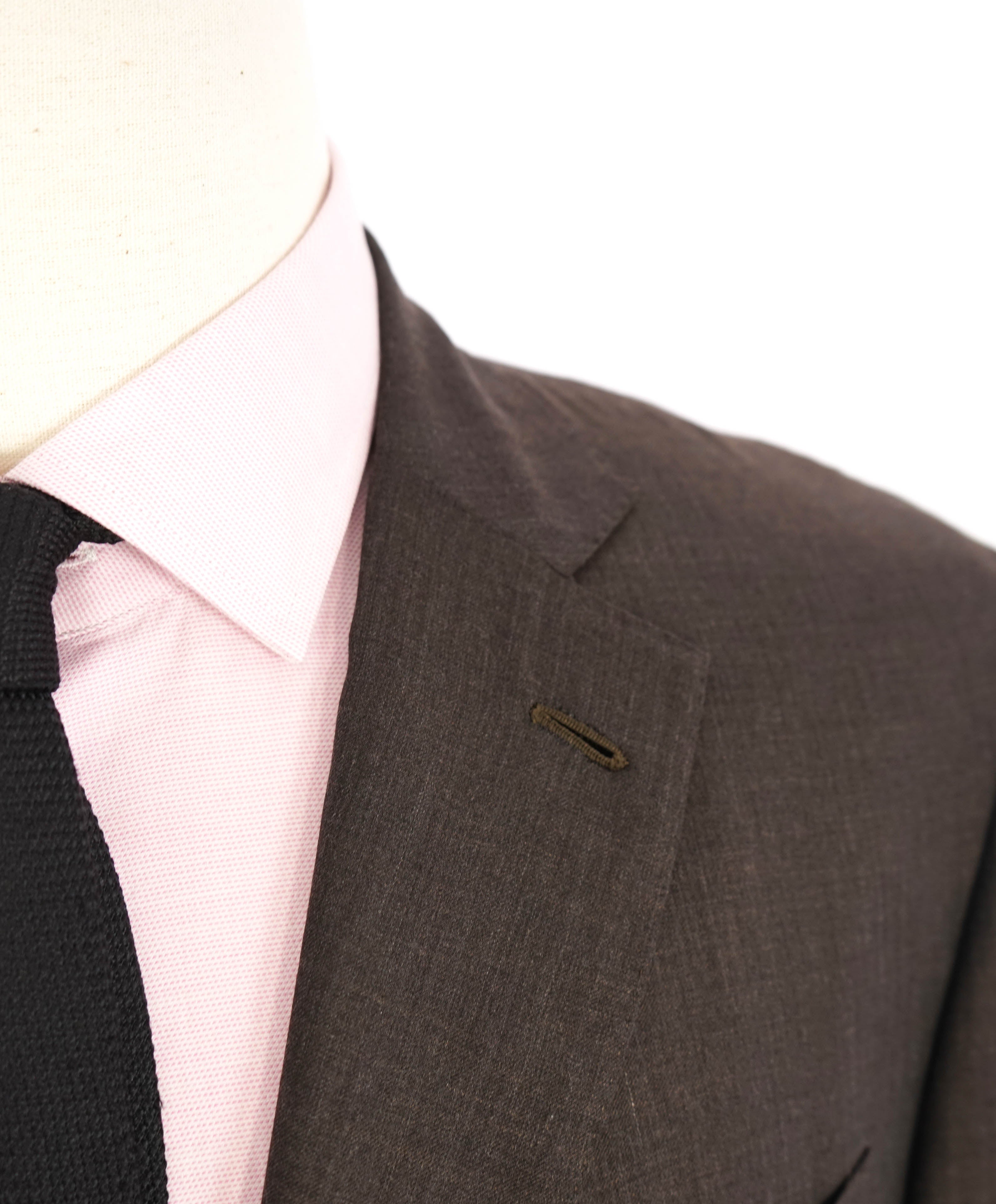 $4,995 ISAIA - PURE 100% CASHMERE Contrast Stitch Brown Blazer - 42R