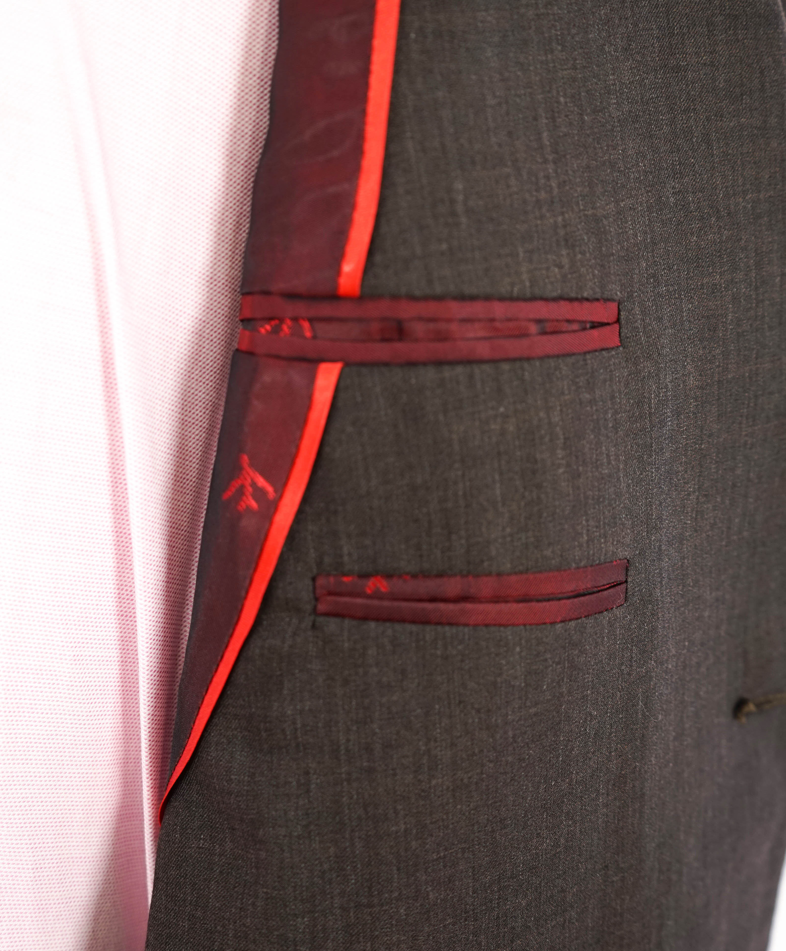 $4,995 ISAIA - PURE 100% CASHMERE Contrast Stitch Brown Blazer - 42R