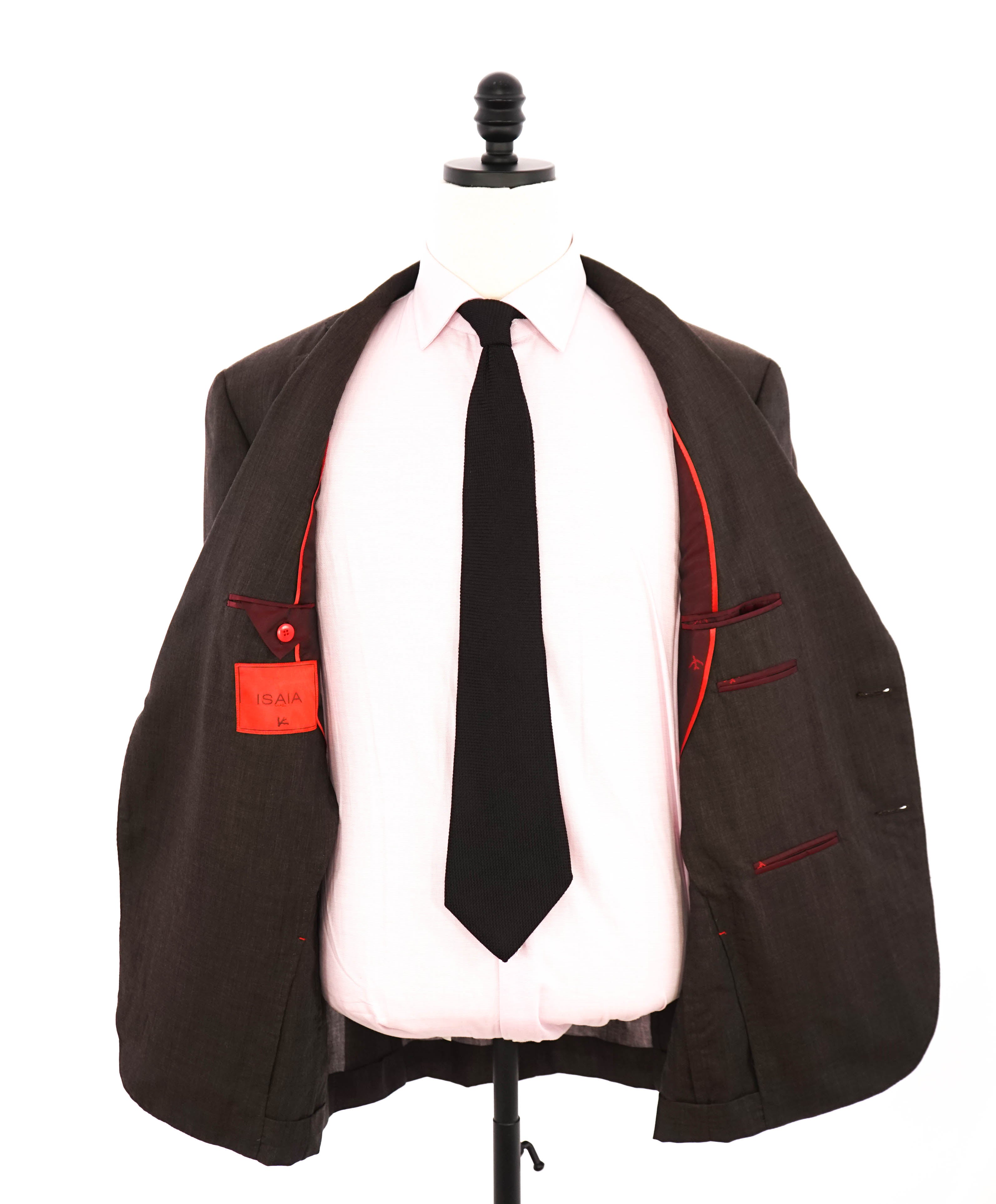 $4,995 ISAIA - PURE 100% CASHMERE Contrast Stitch Brown Blazer - 42R