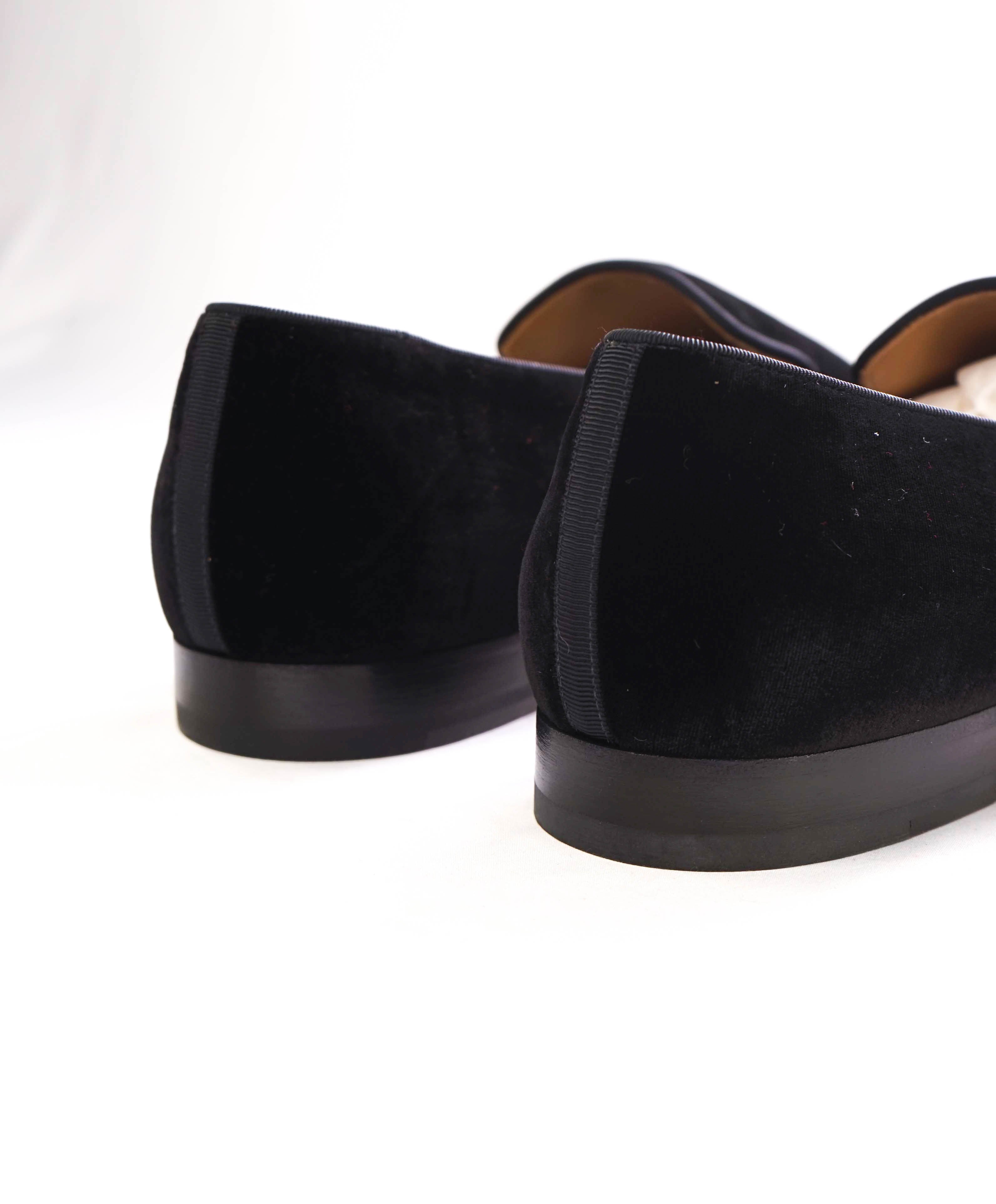 $1,050 CHRISTIAN LOUBOUTIN - * Dandelion* Black Velvet Loafers - 13 US (46)