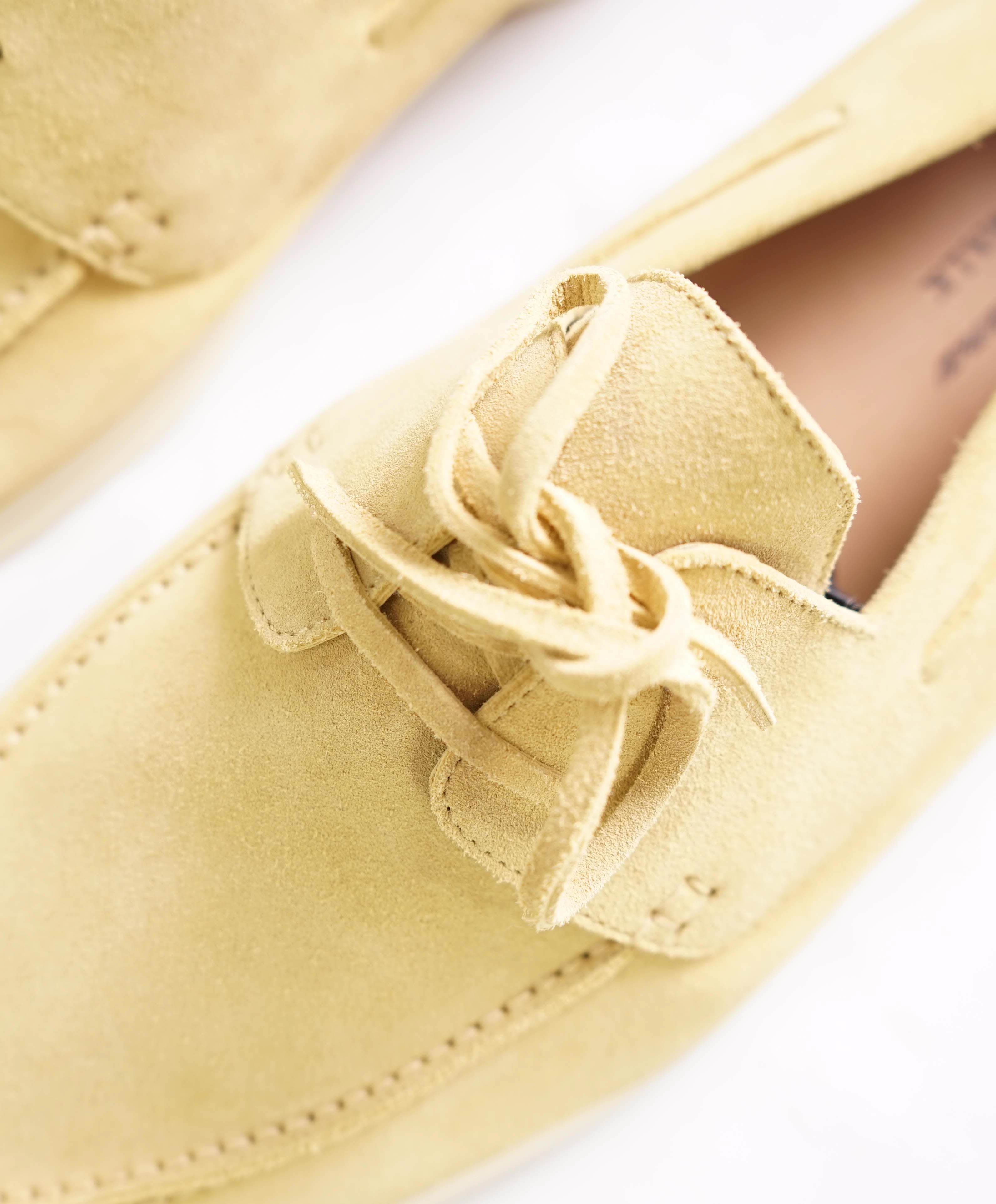 $960 LORO PIANA - "SAILING/SUMMER WALK" Suede Neutral Loafer - 12.5 US (45.5EU)