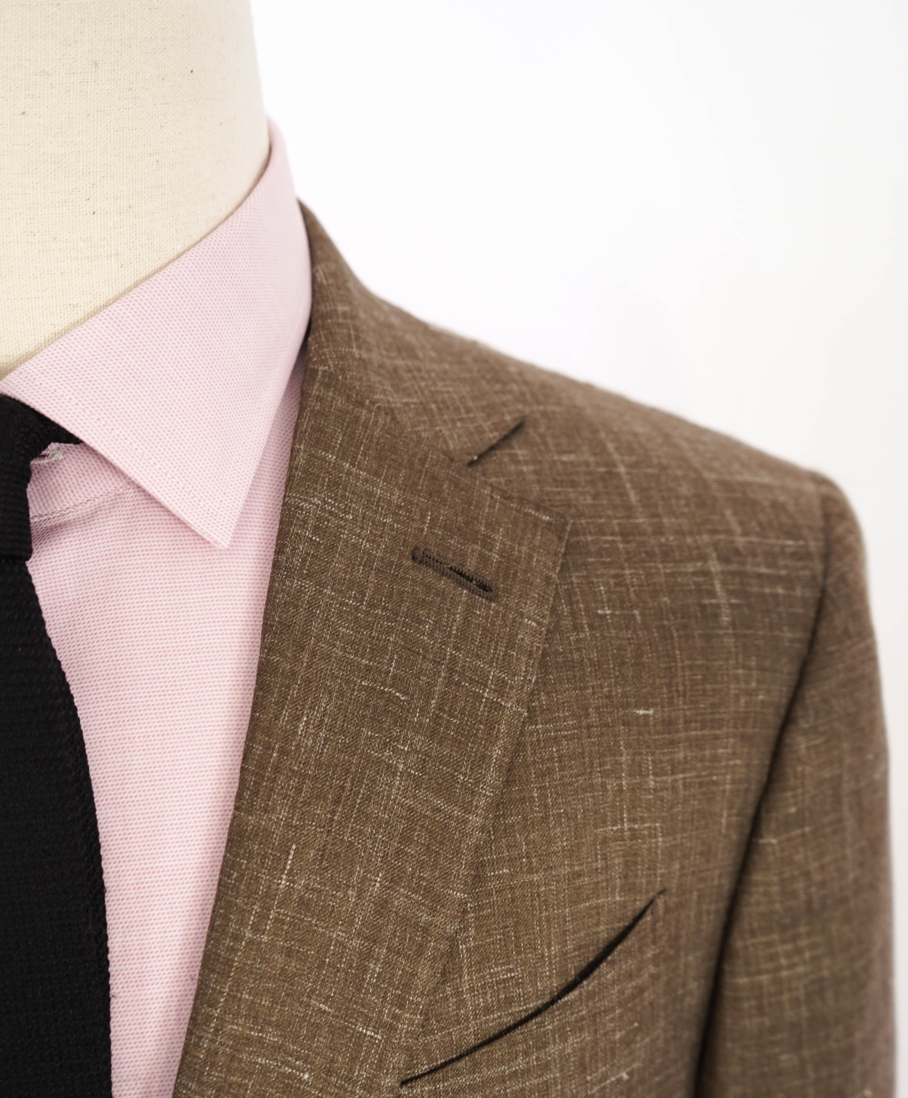 $3,290 ERMENEGILDO ZEGNA- CAHSMERE/Silk/Linen Brown Fleck Blazer- 42R