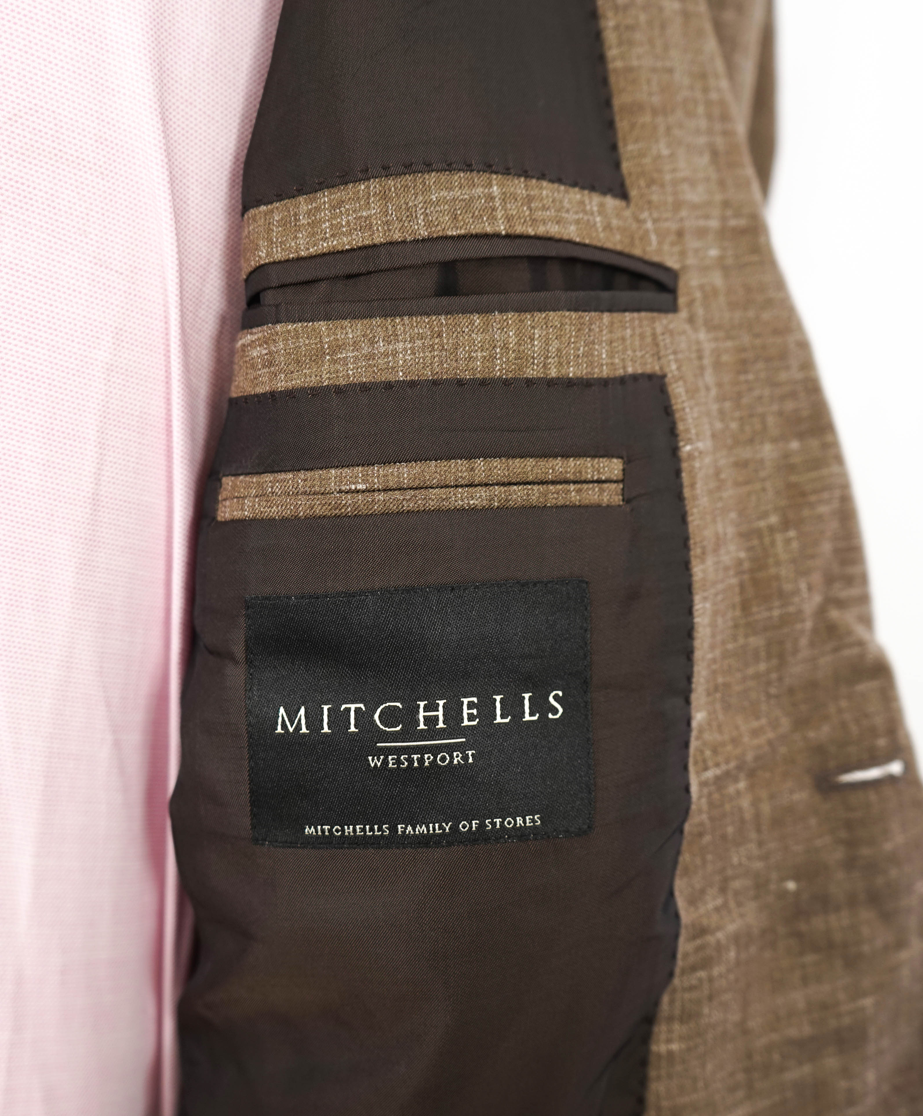 $3,290 ERMENEGILDO ZEGNA- CAHSMERE/Silk/Linen Brown Fleck Blazer- 42R