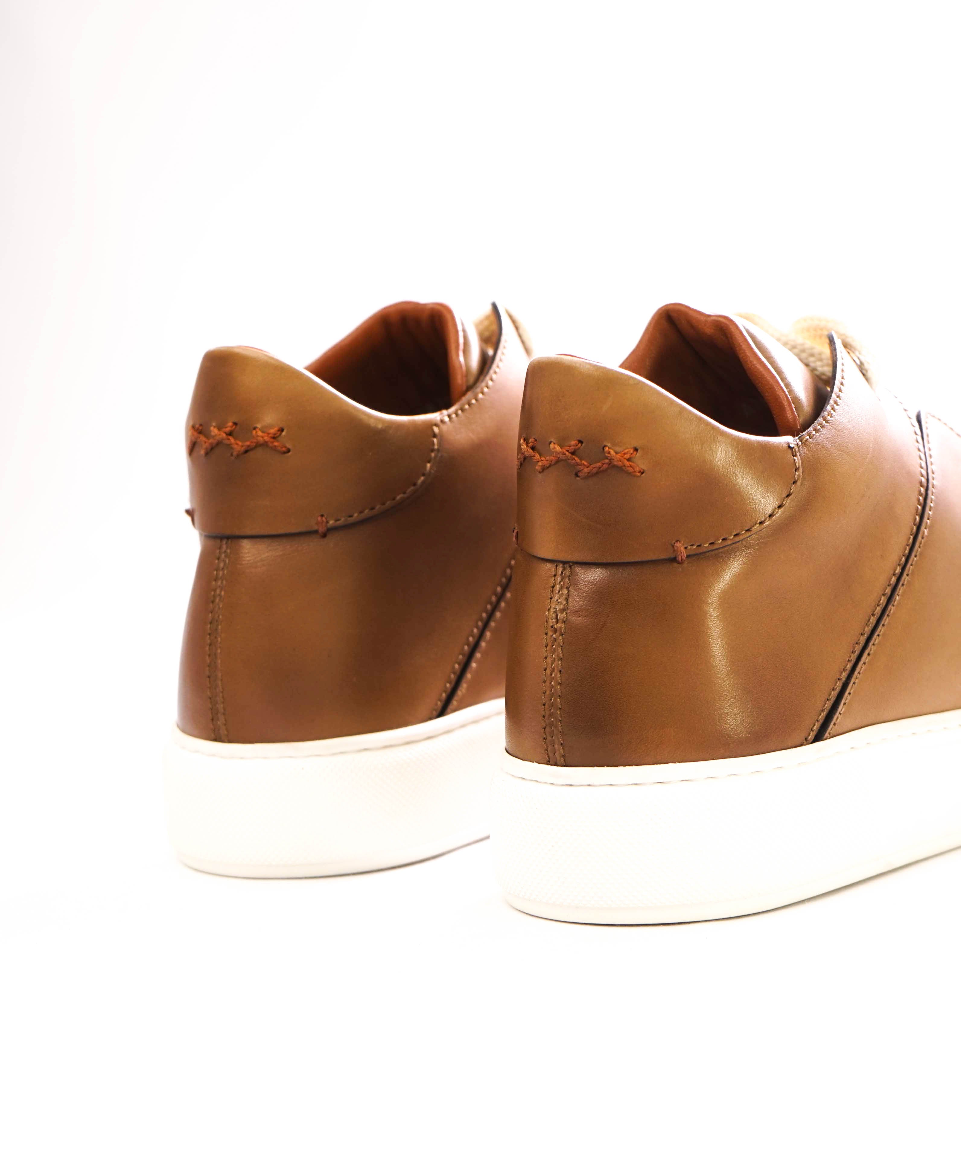 $990 ERMENEGILDO ZEGNA - COUTURE "Tiziano" Brown HighTop Sneakers - 9 US (42 EU)