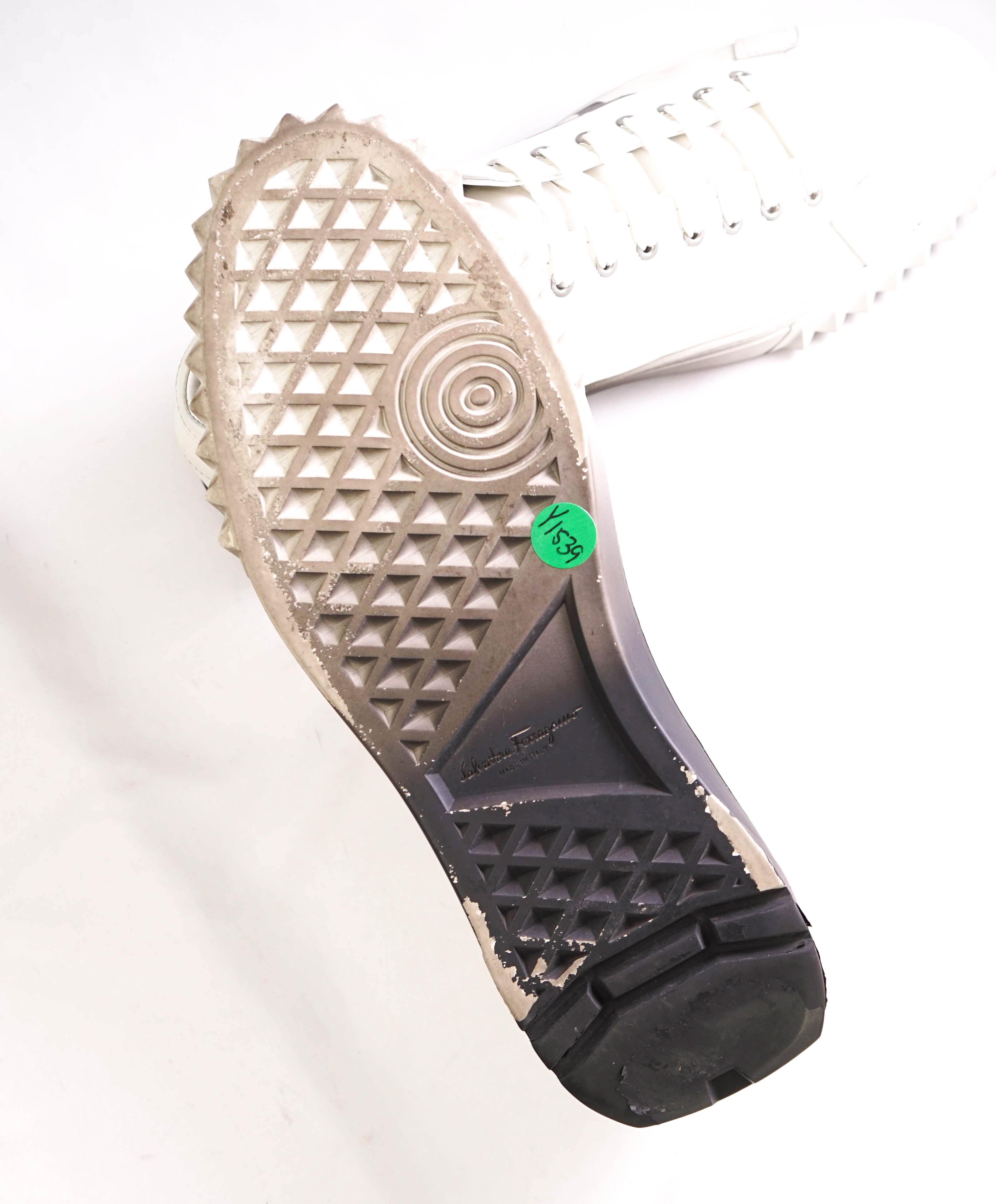 $750 SALVATORE FERRAGAMO - *Rhinoceros* Black/White Gancini Sneaker - 12 M US