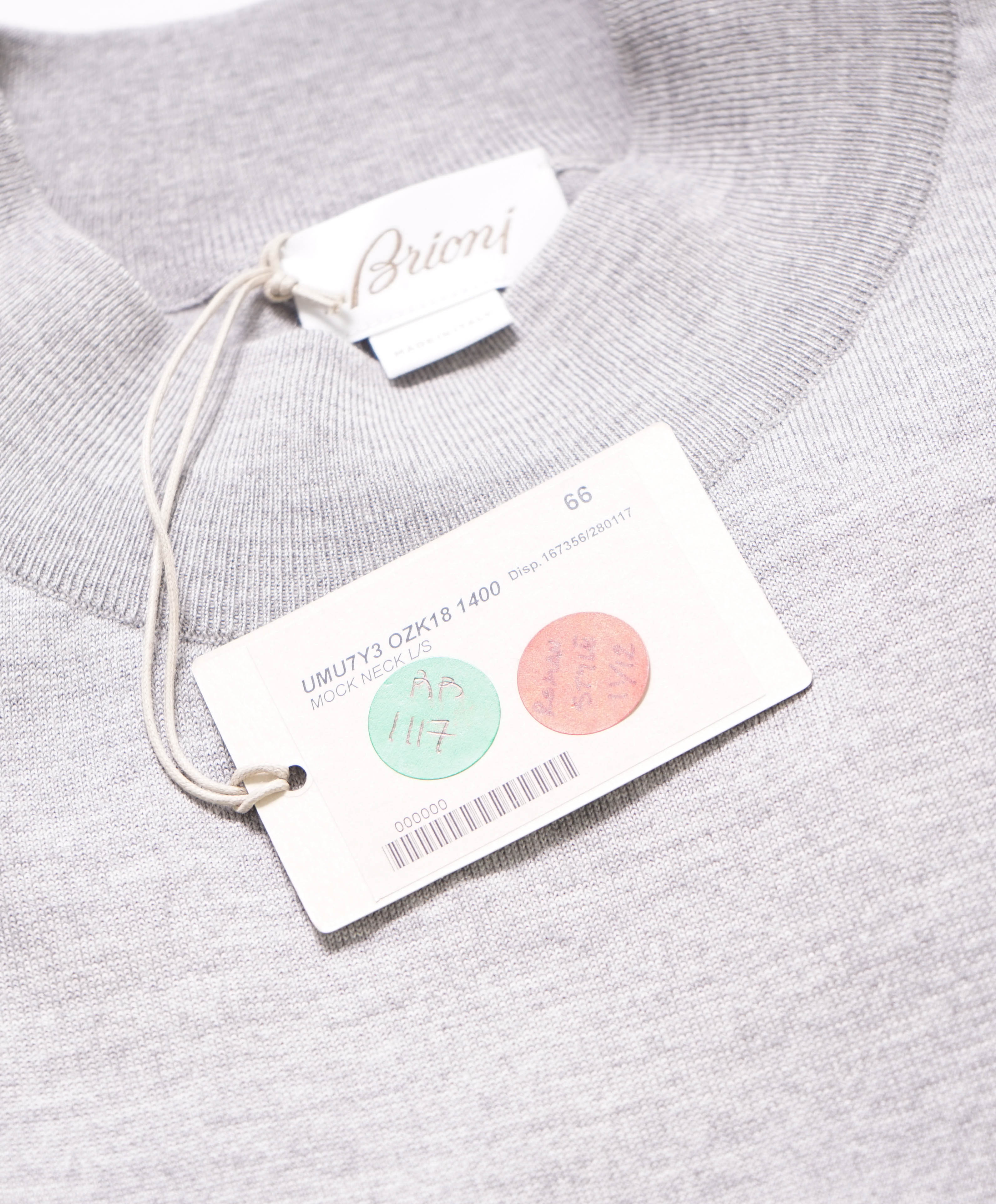 $1,395 BRIONI - Pure Wool Mock Turtleneck Pullover Sweater- 56US (66EU)