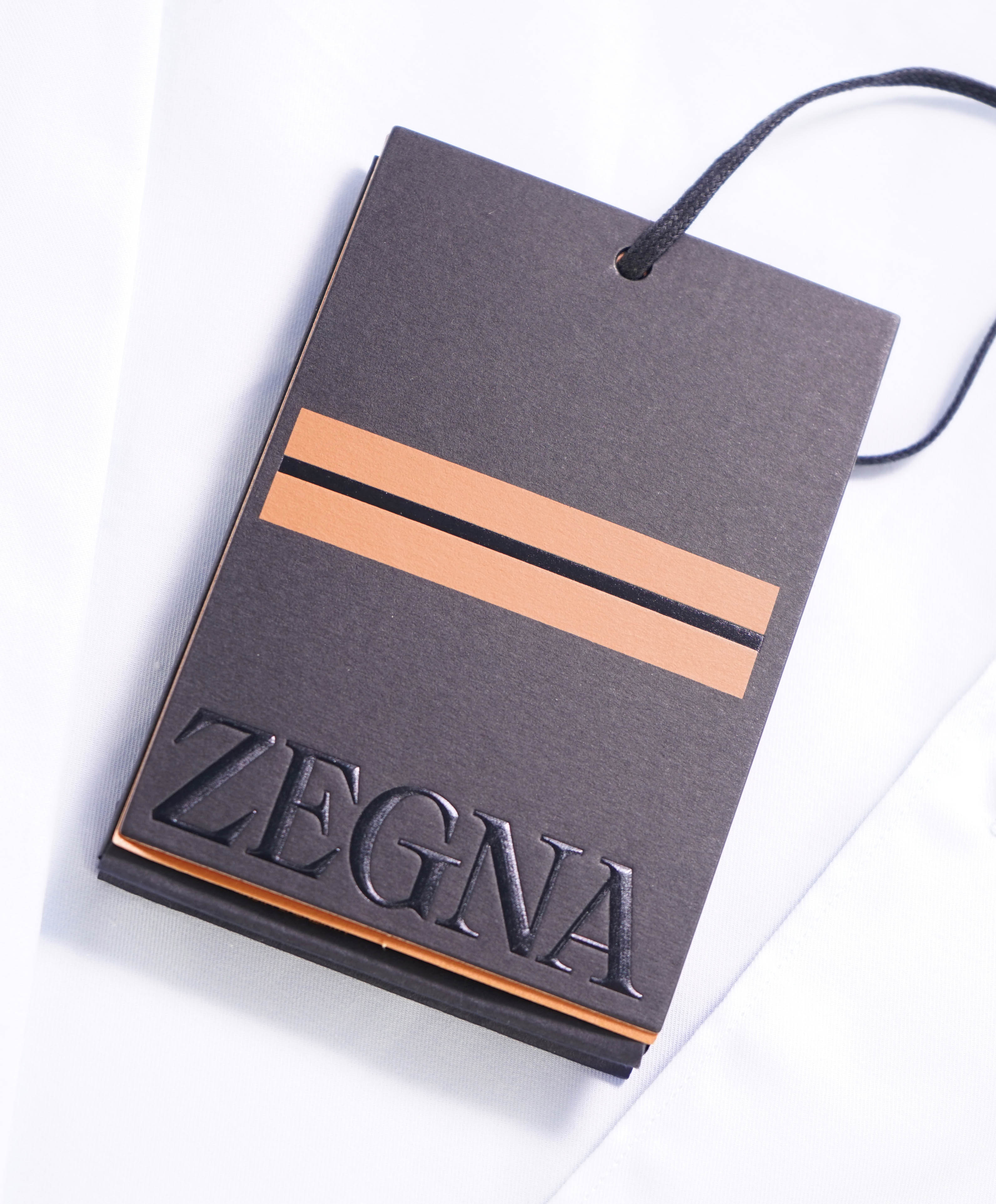 $550 ERMENEGILDO ZEGNA - Light Blue Button Down Spread Collar Shirt - M