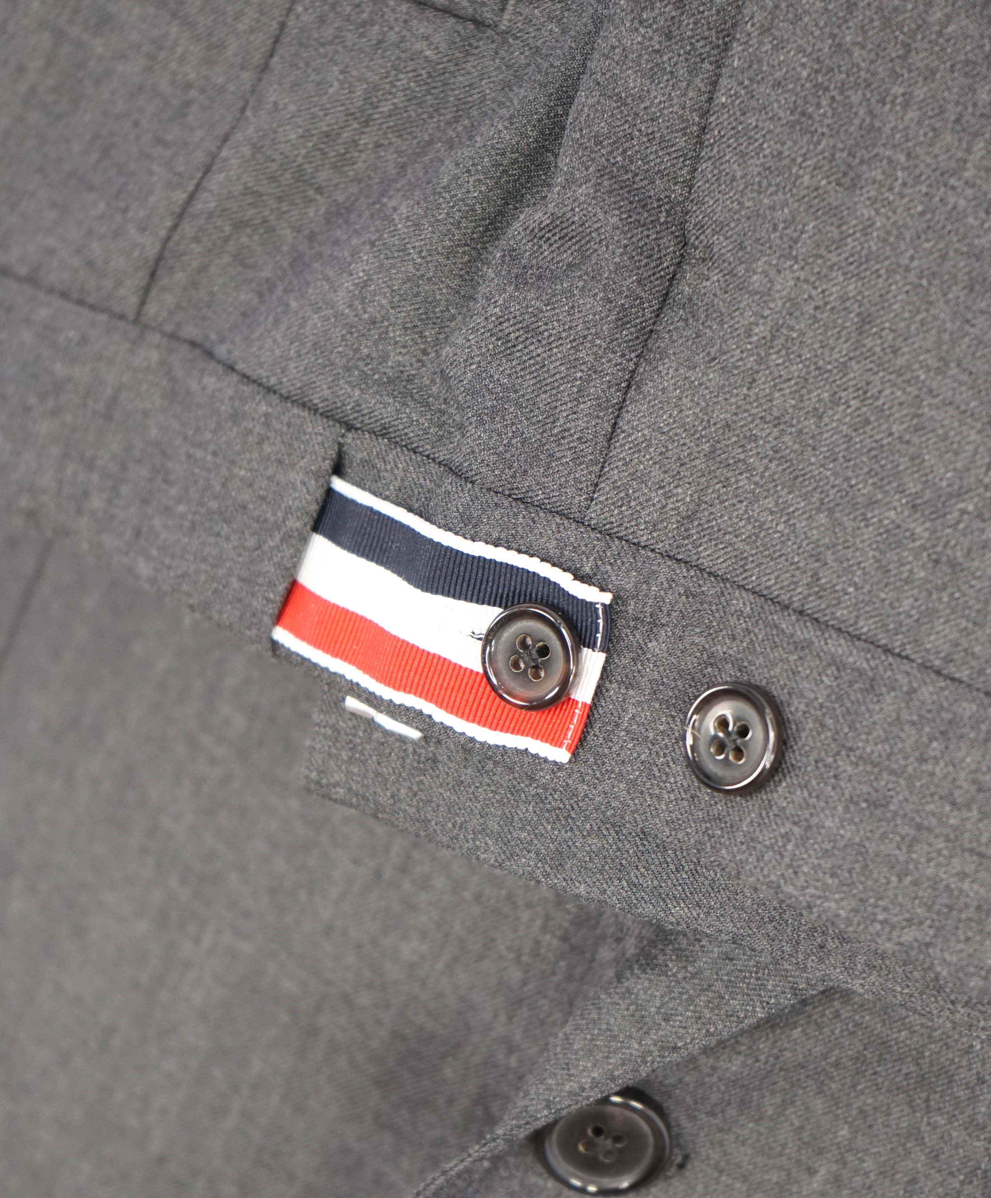 $3,795 THOM BROWNE - Charcoal 3-Piece (Matching Tie) Suit - SZ 3 (42US)