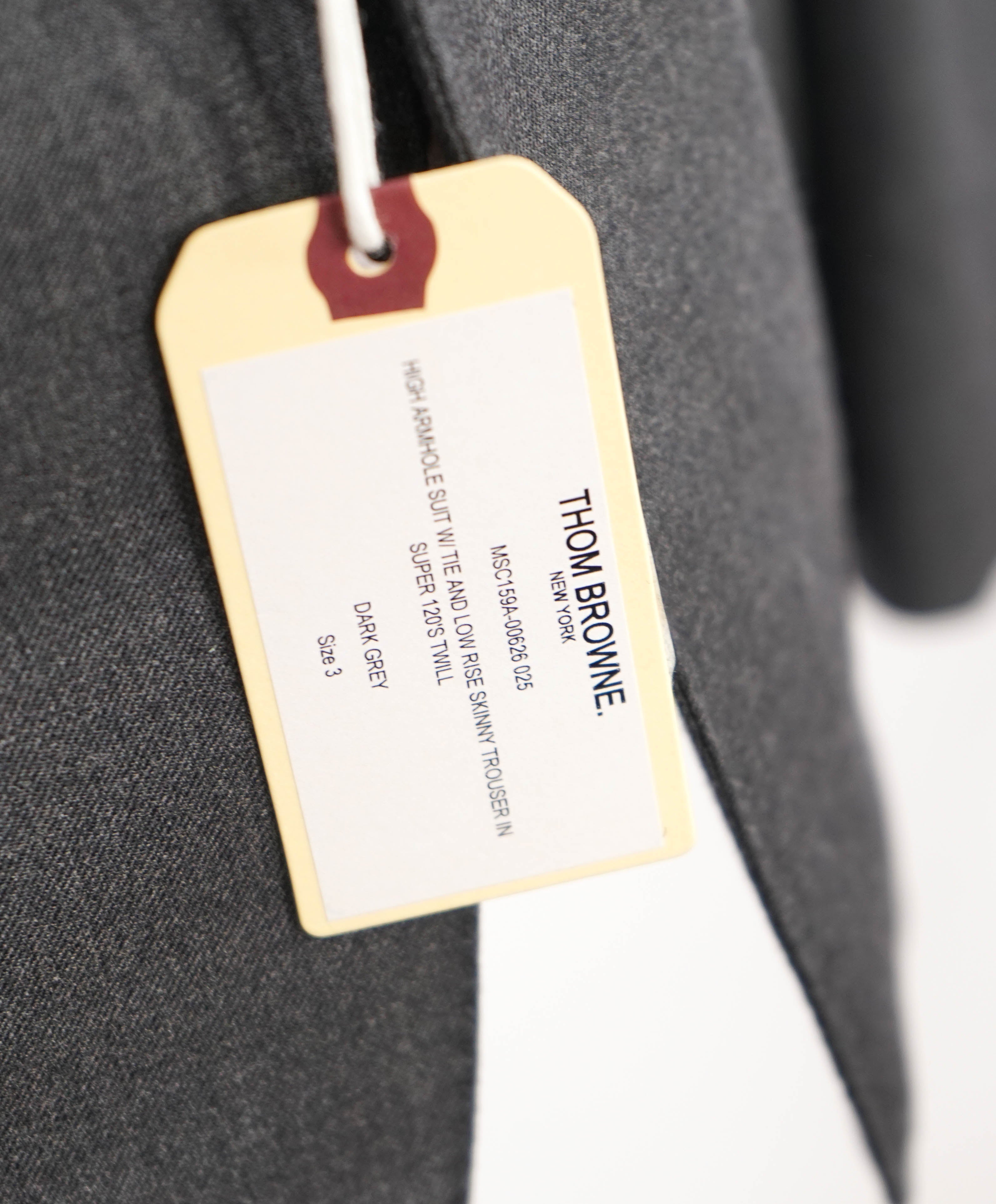 $3,795 THOM BROWNE - Charcoal 3-Piece (Matching Tie) Suit - SZ 3 (42US)