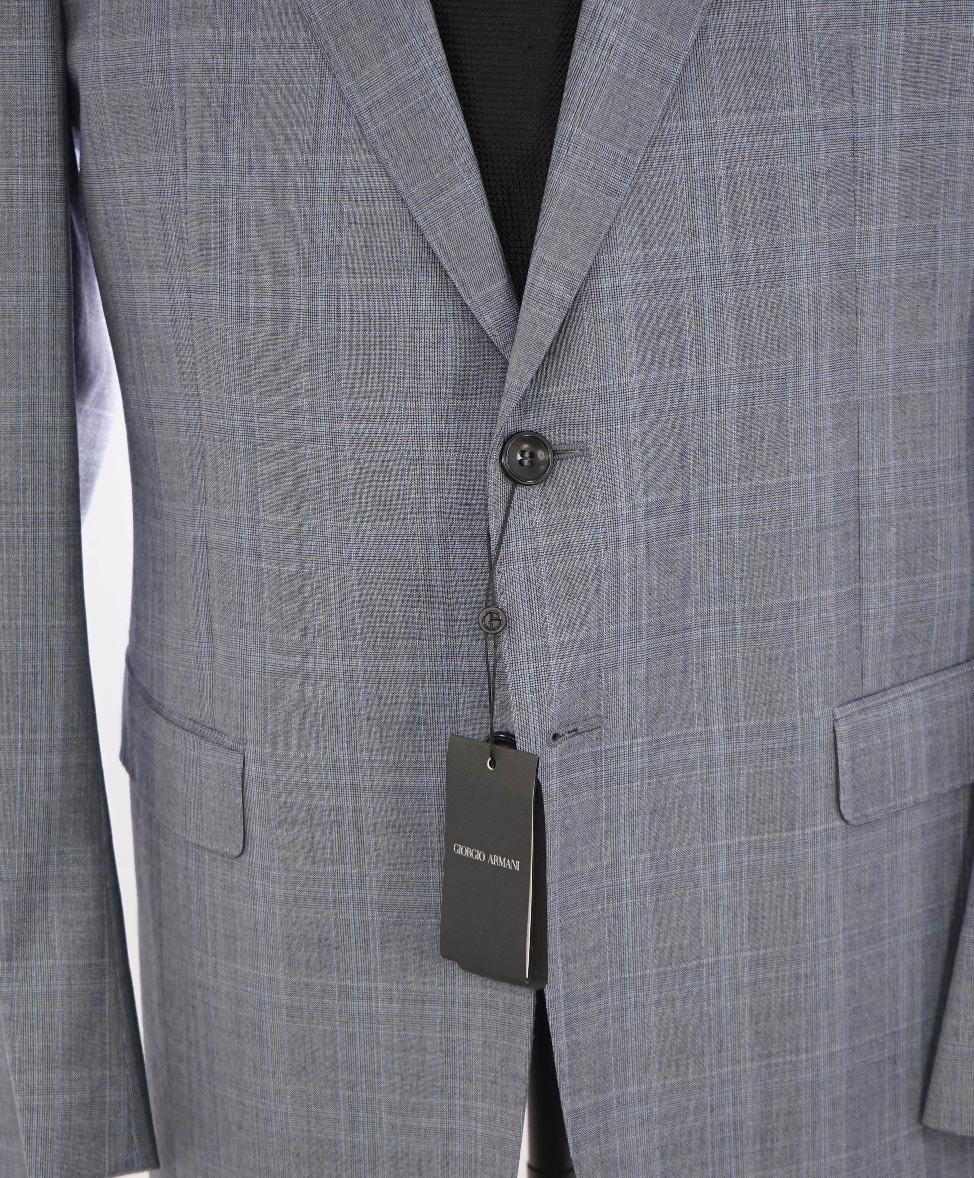 $3,795 GIORGIO ARMANI - "SOFT" Powder Baby Blue Notch Lapel SUPER 150's Suit - 46R