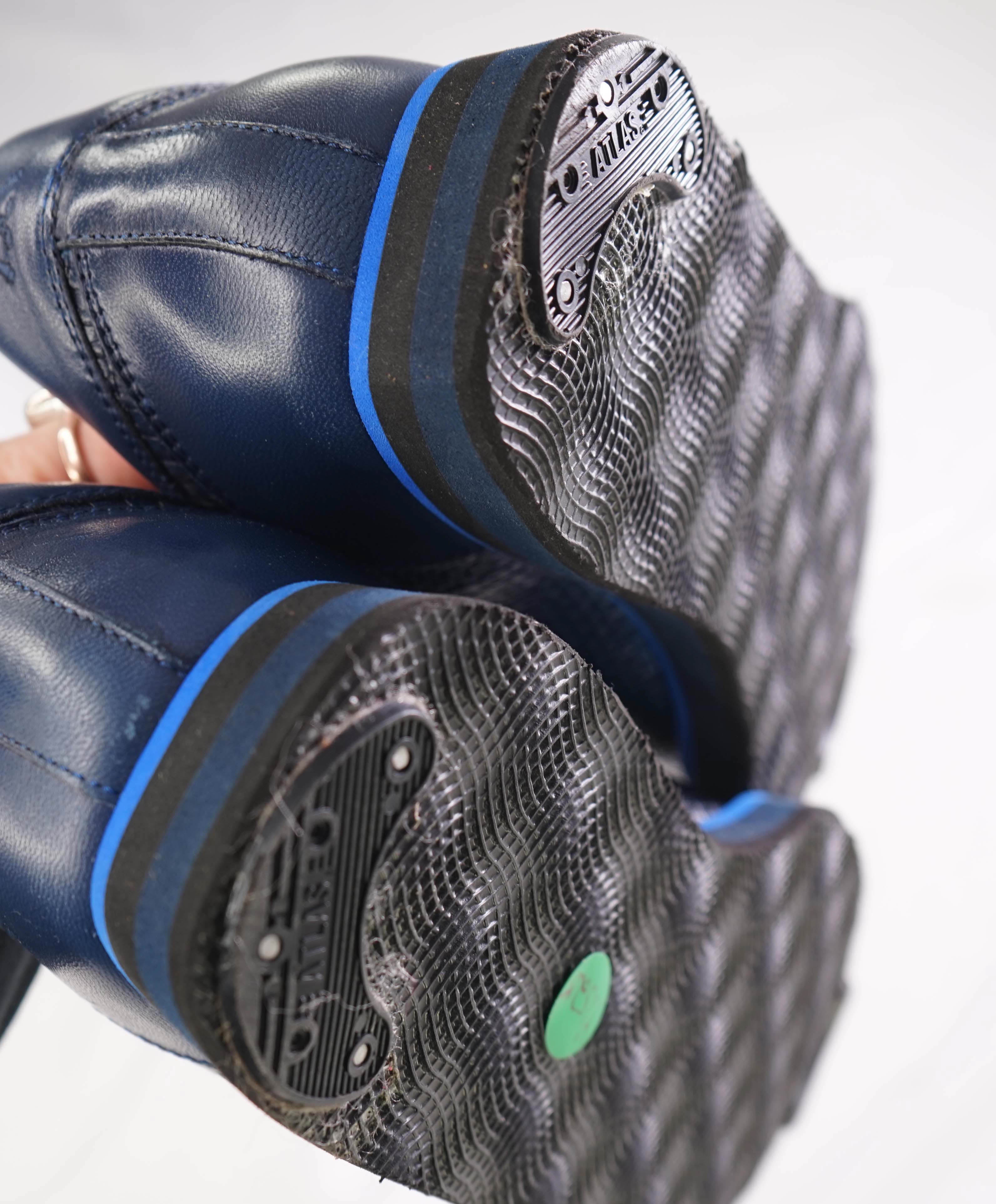 $850 MEZLAN - *CROCODILE SKIN* Bold Blue Sneakers Made In Spain - 9.5