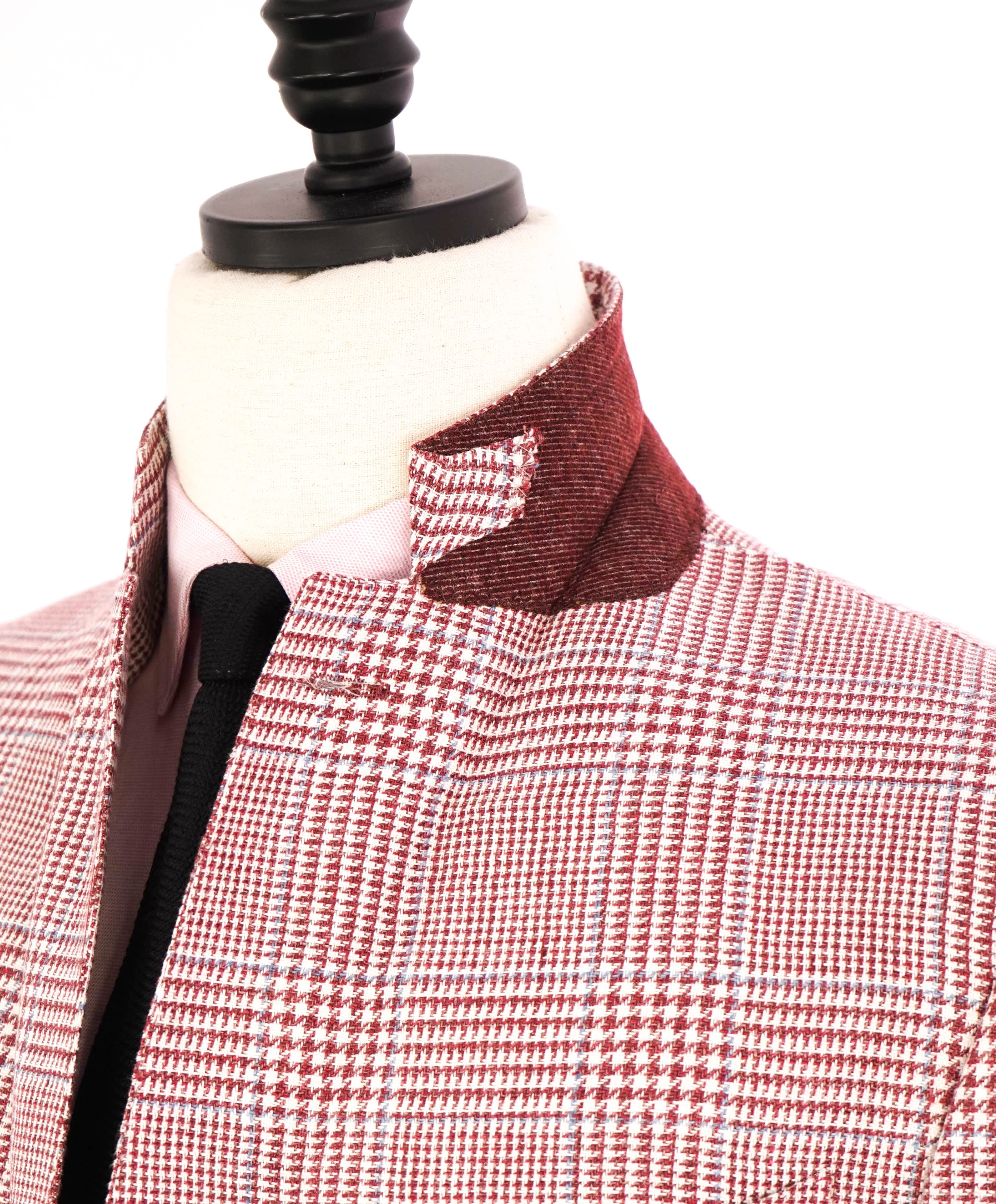 $3,695 ERMENEGILDO ZEGNA - *Crossover* Su Misura MOP Wool/Silk/Linen Blazer - 44R