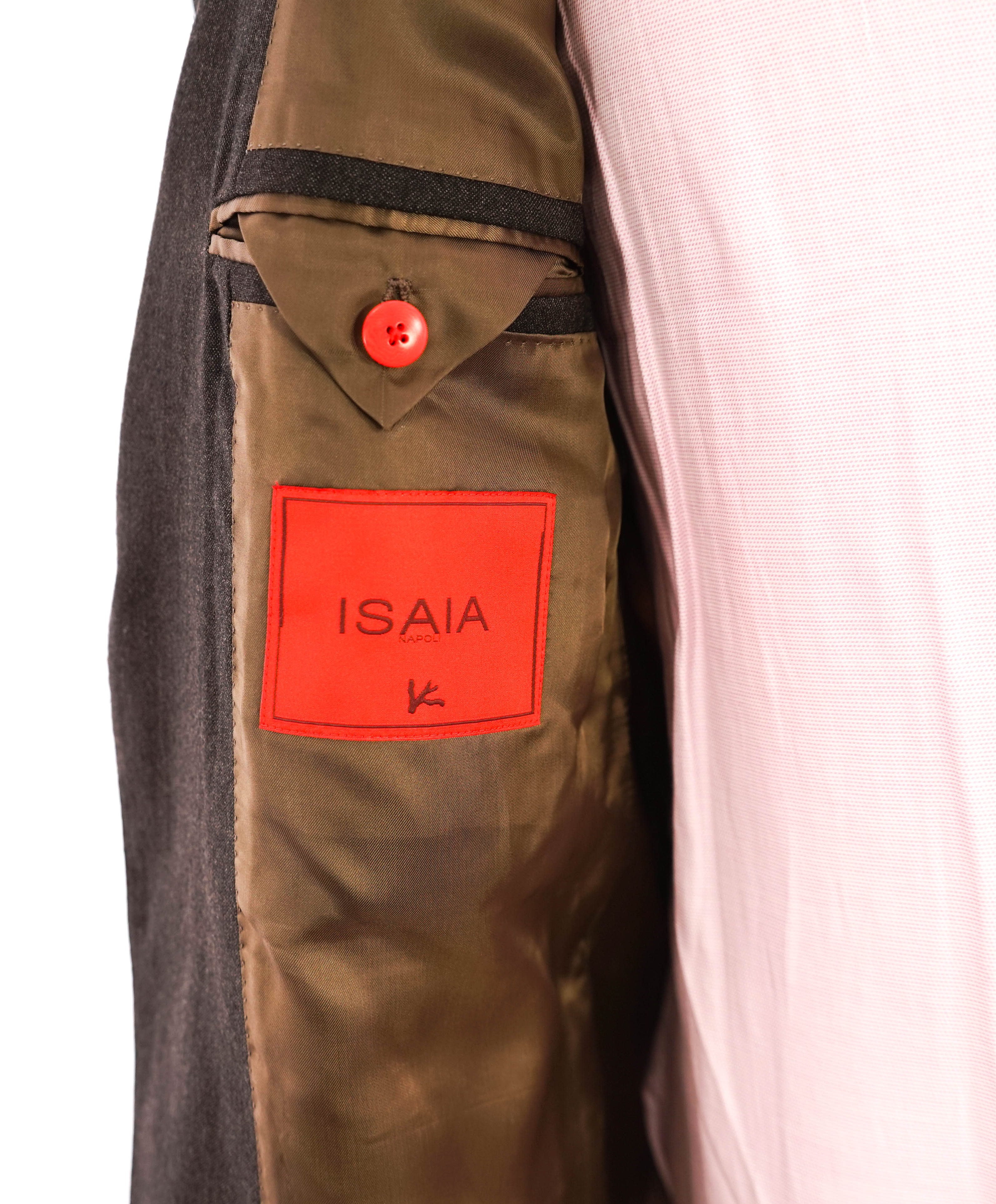 $2,995 ISAIA - "WINTER AQUA 3PLY" Brown Wool Blazer - 42R