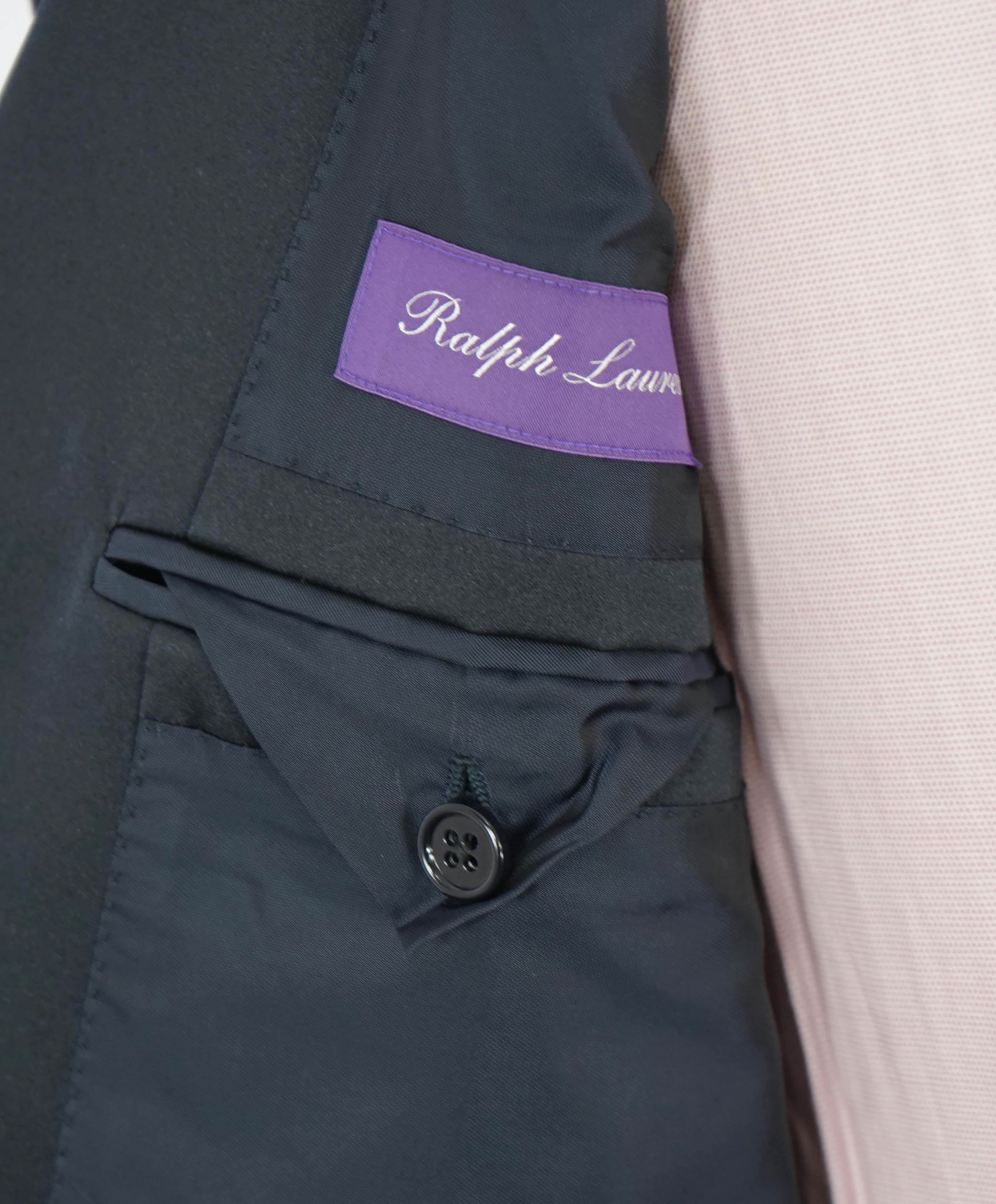 RALPH LAUREN PURPLE LABEL - Navy Wool Tuxedo 1-Button Peak Dinner Jacket - 44L