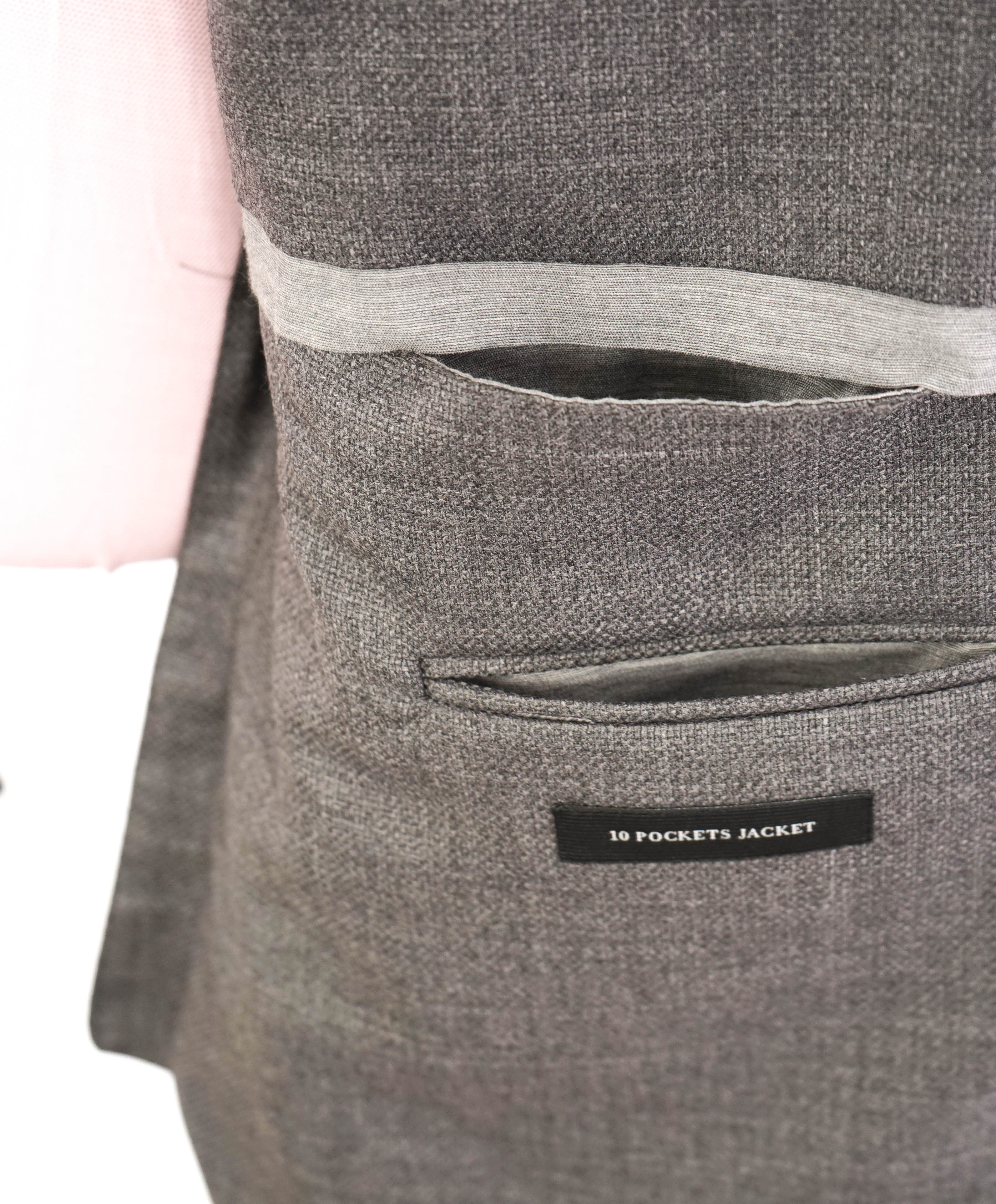 $3,295 ERMENEGILDO ZEGNA - Gray Royal Weave "10 POCKET" Blazer - 48R