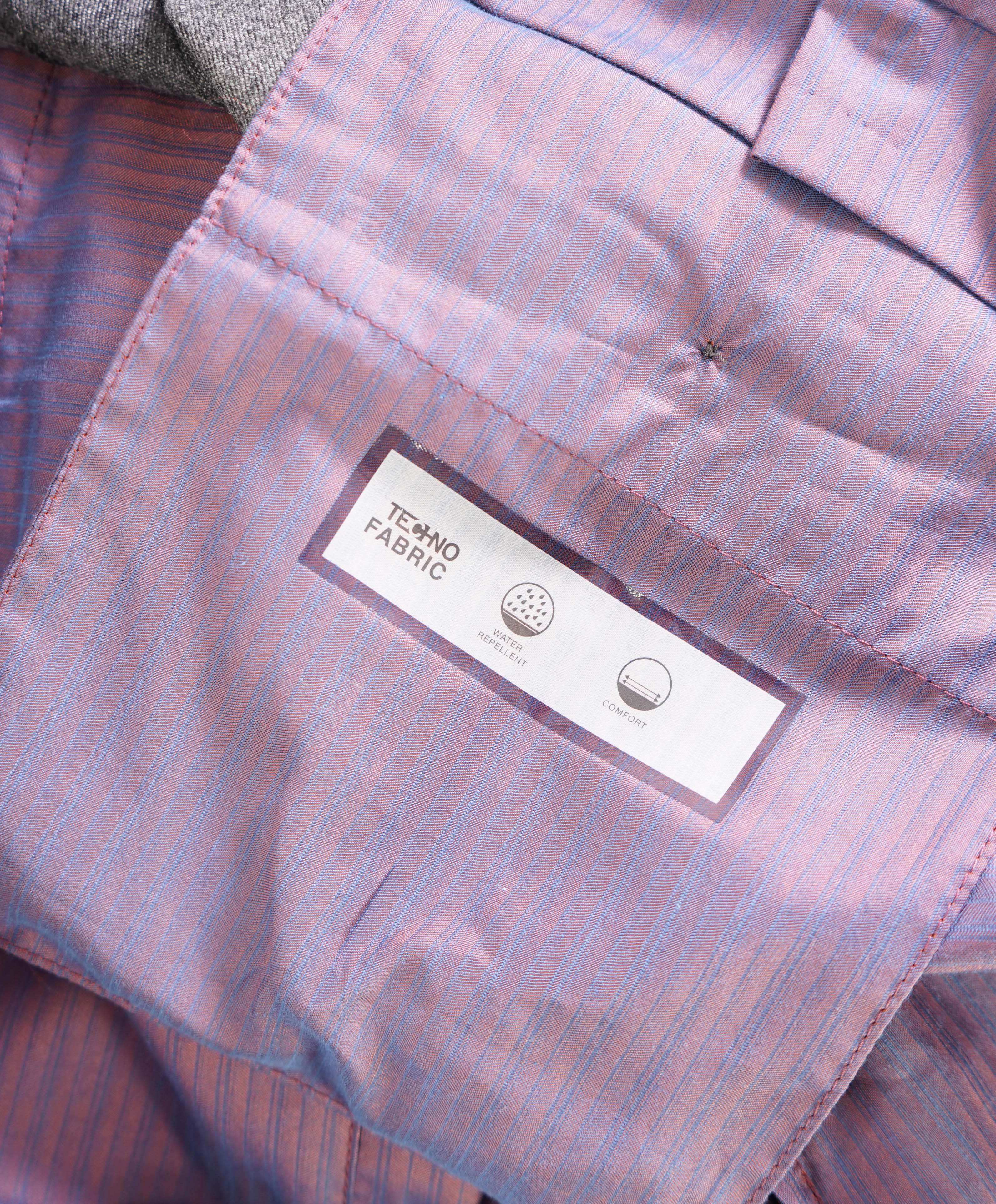 $460 INCOTEX - "Modern Fit" Pattern TEC-NO Water Repellent Wool Dress Pants - 42W