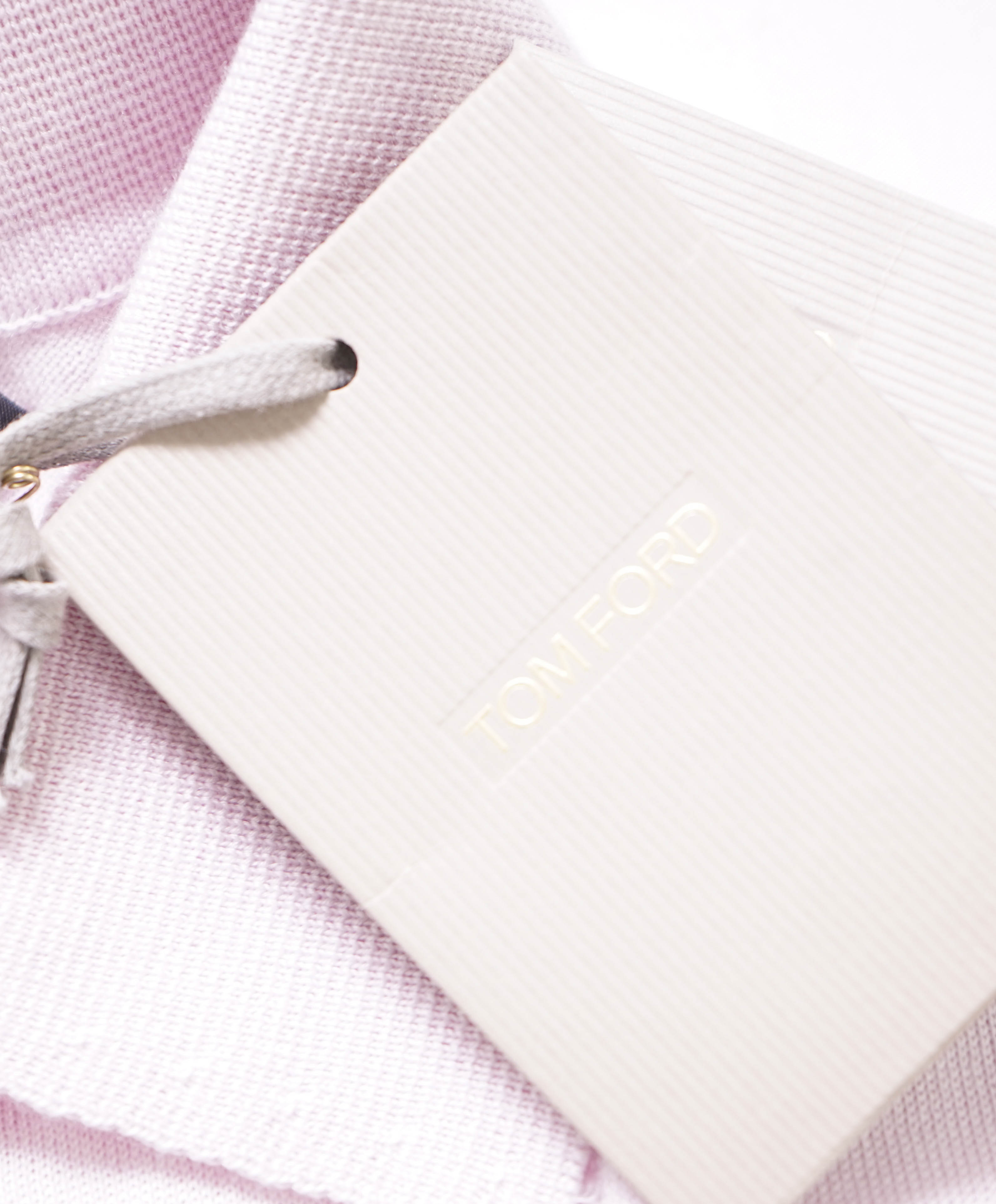 $1,595 TOM FORD- Dusty Pink/Lavender CAHSMERE/SIlk Polo Sweater - XS(36R)