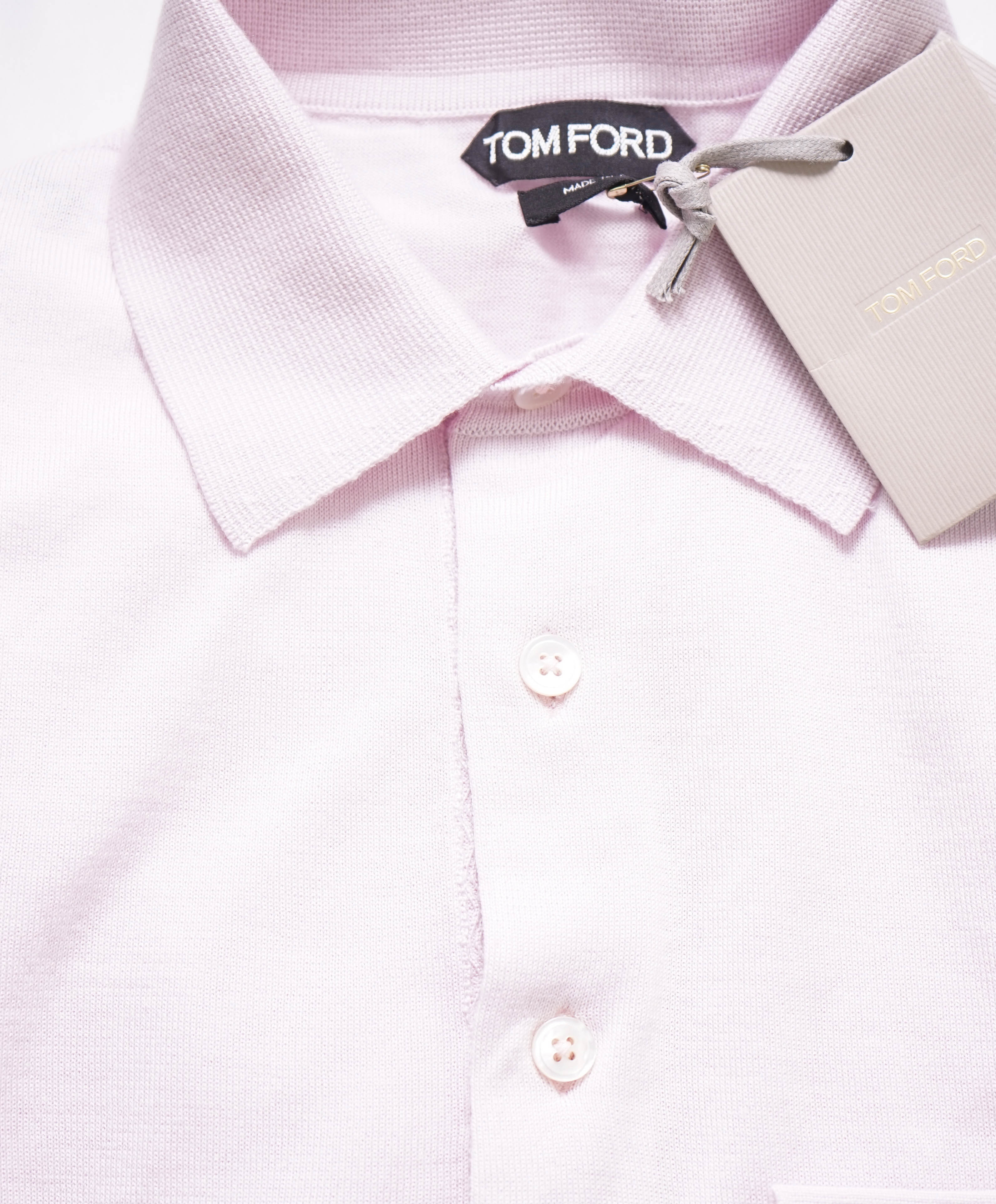 $1,595 TOM FORD- Dusty Pink/Lavender CAHSMERE/SIlk Polo Sweater - XS(36R)