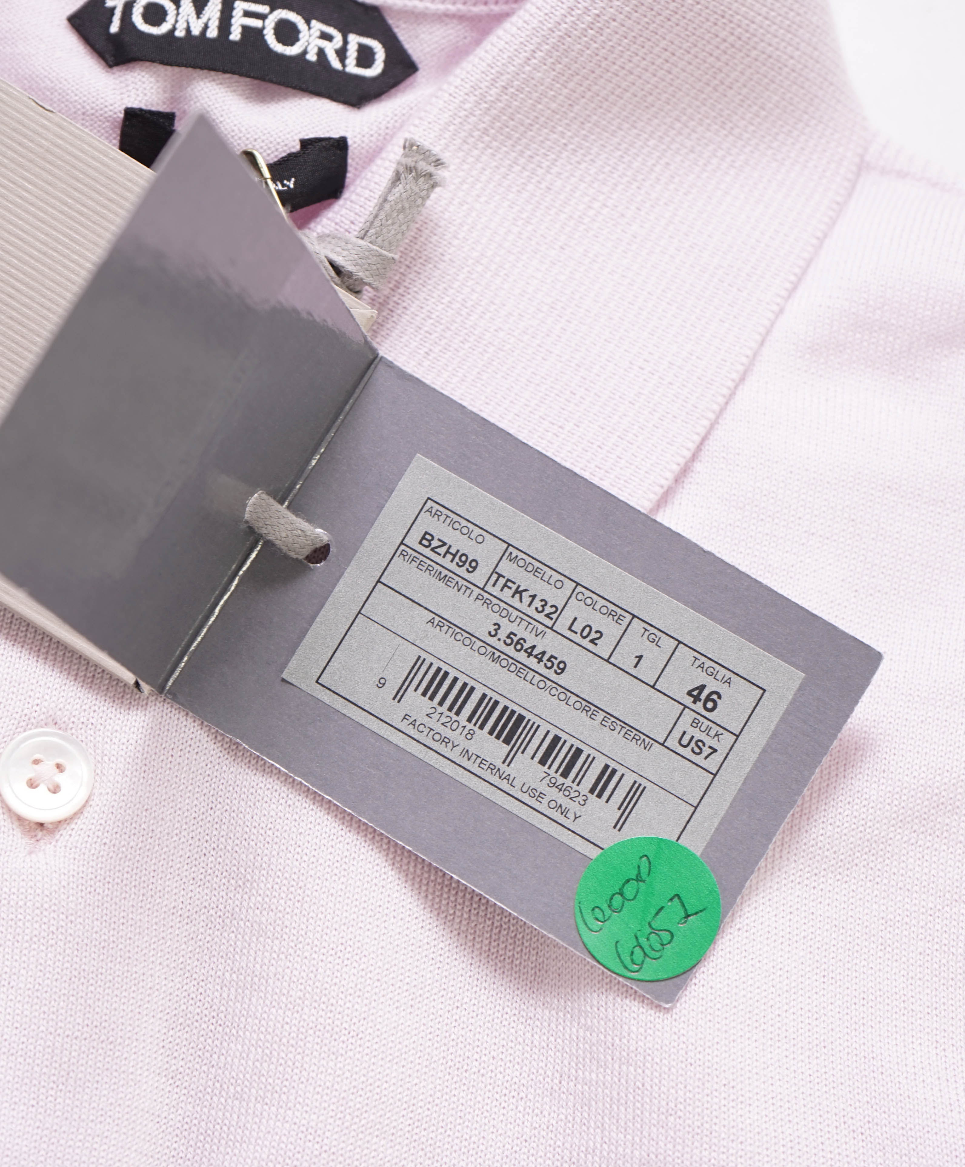 $1,595 TOM FORD- Dusty Pink/Lavender CAHSMERE/SIlk Polo Sweater - XS(36R)