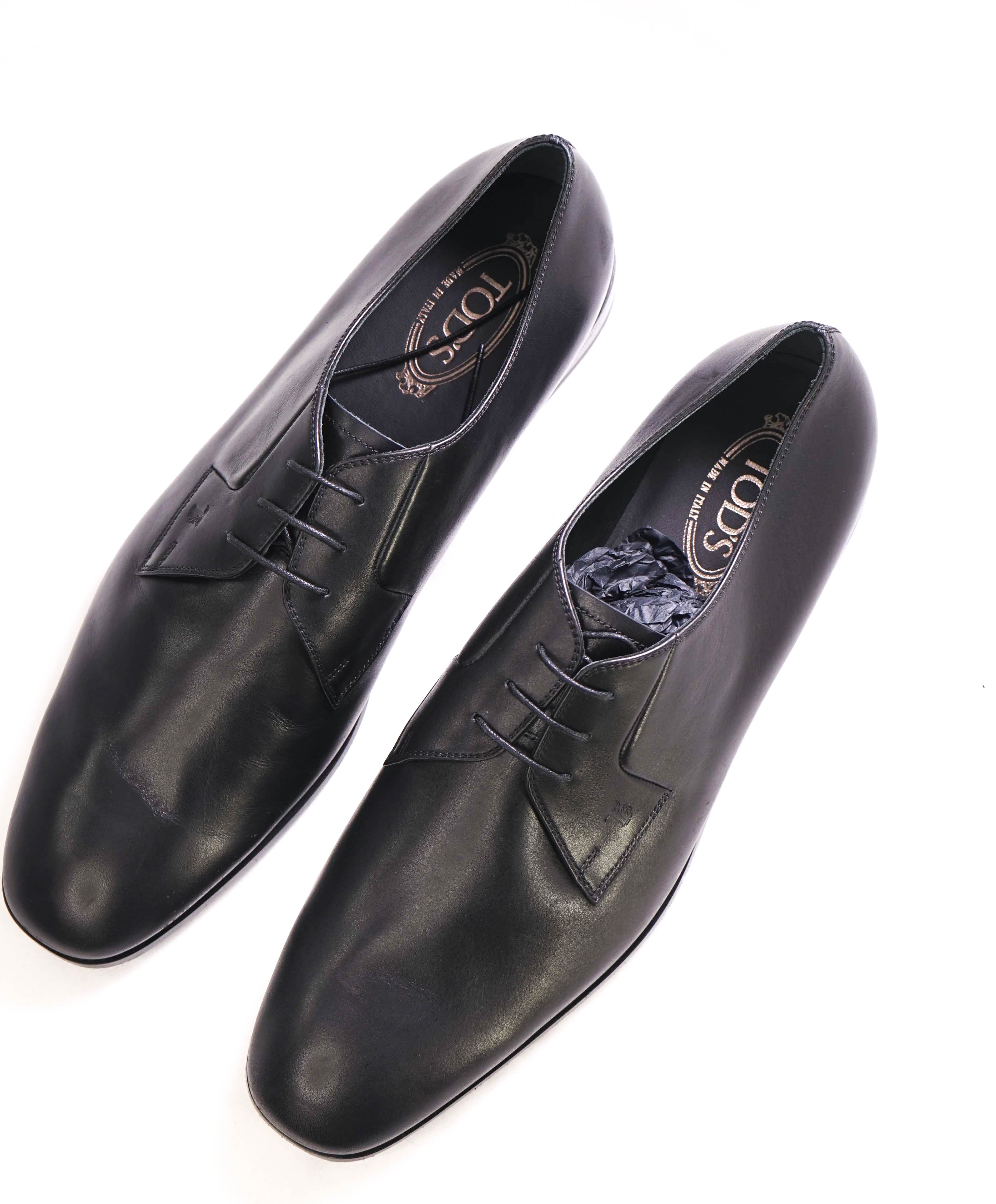 TOD’S - Solid Black Classic Lace-Up Oxfords - 13US (12 IT)