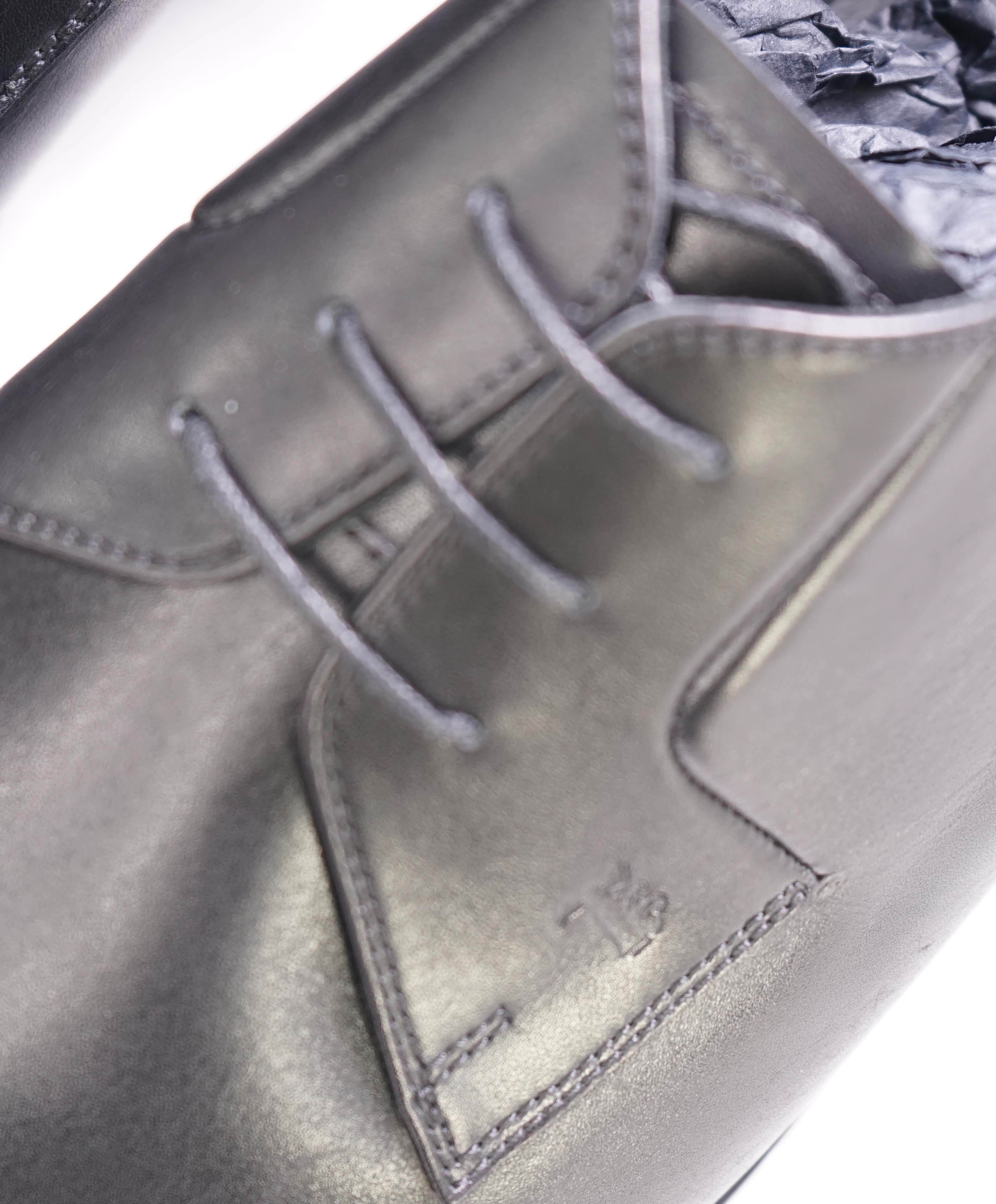TOD’S - Solid Black Classic Lace-Up Oxfords - 13US (12 IT)