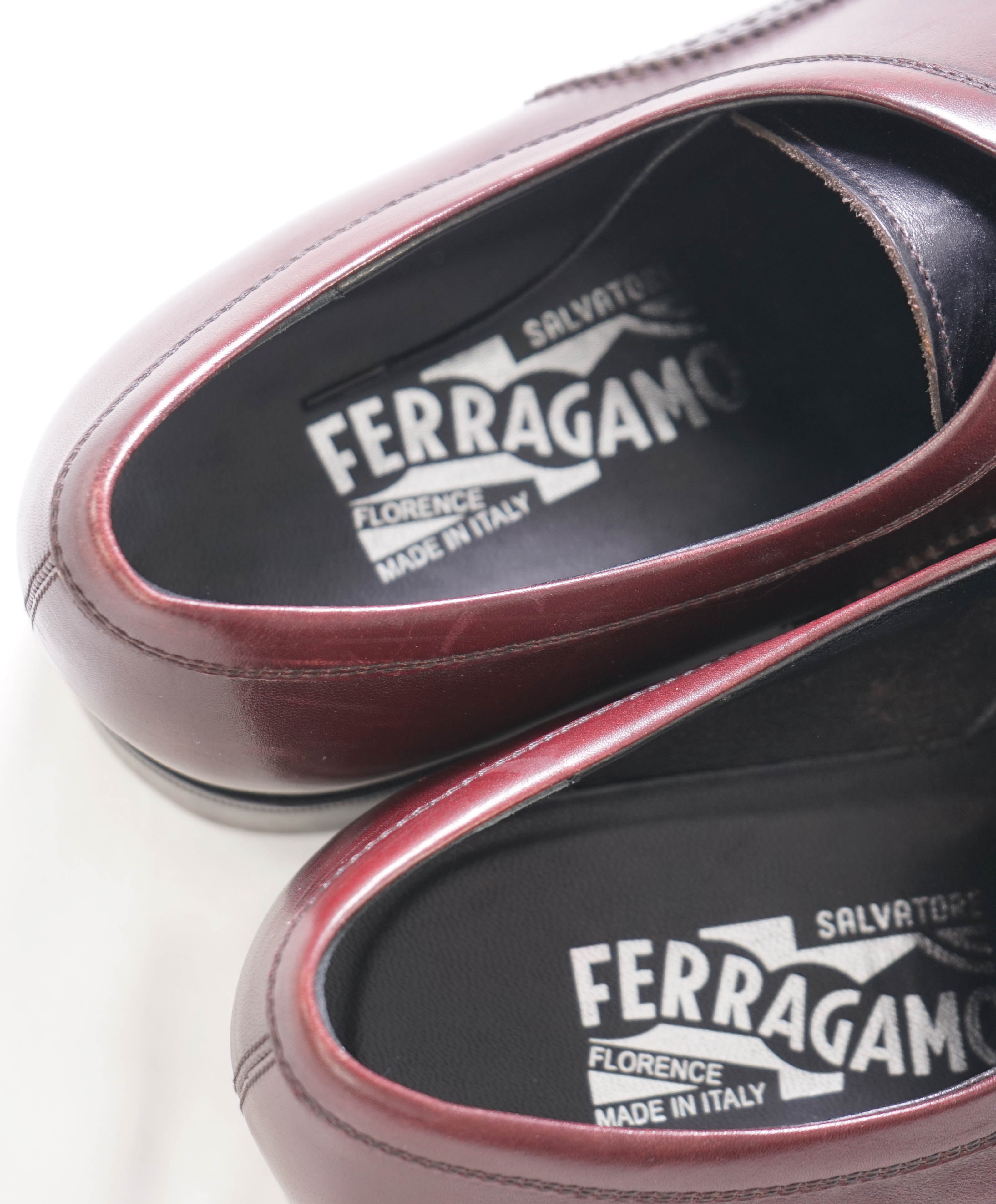 $950 SALVATORE FERRAGAMO - 2-Tone Brogue Oxfords - 10 D US