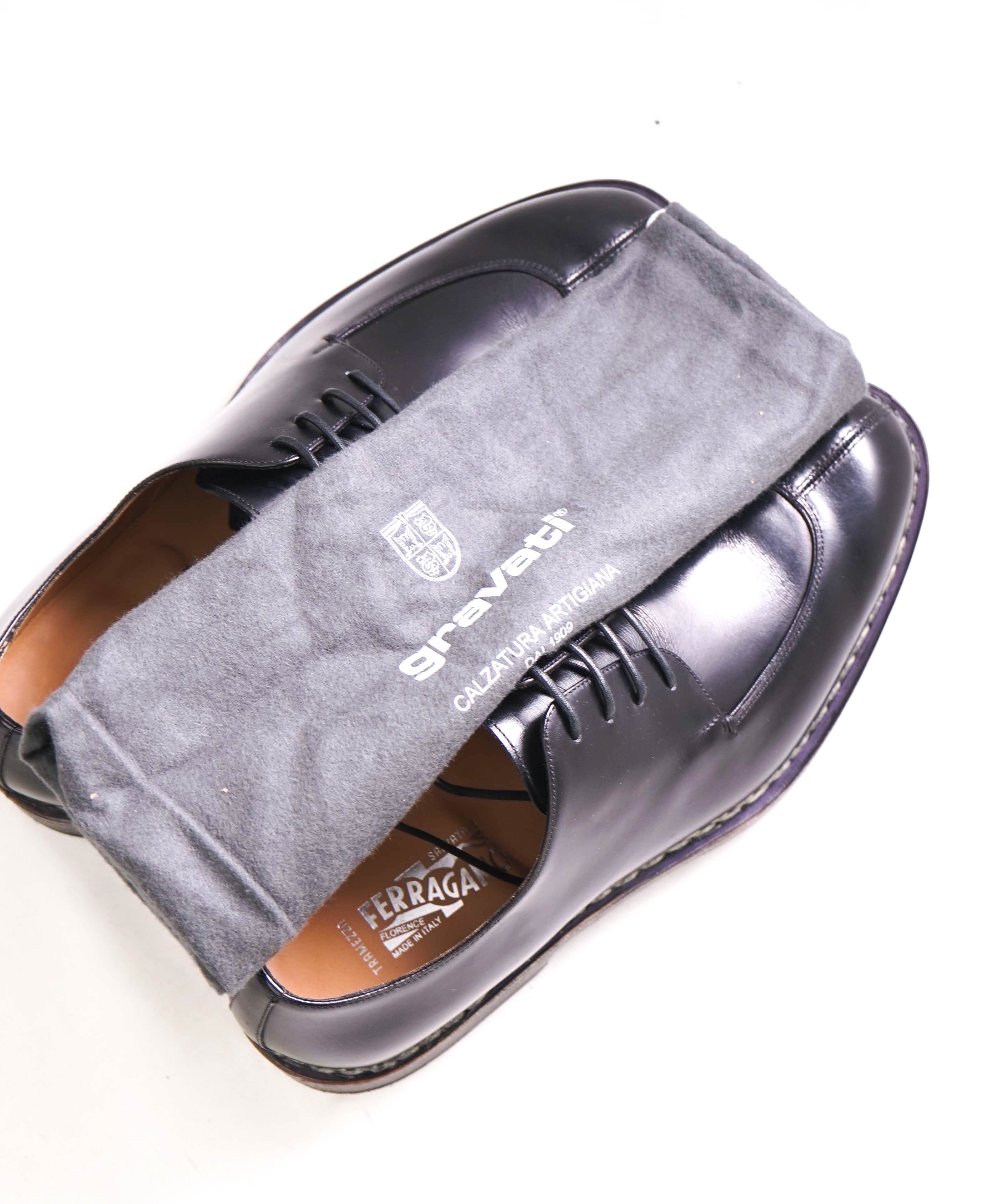 $1,295 SALVATORE FERRAGAMO - "TRAMEZZA" Norwegian Welt Split-Toe Oxford - 7.5 D