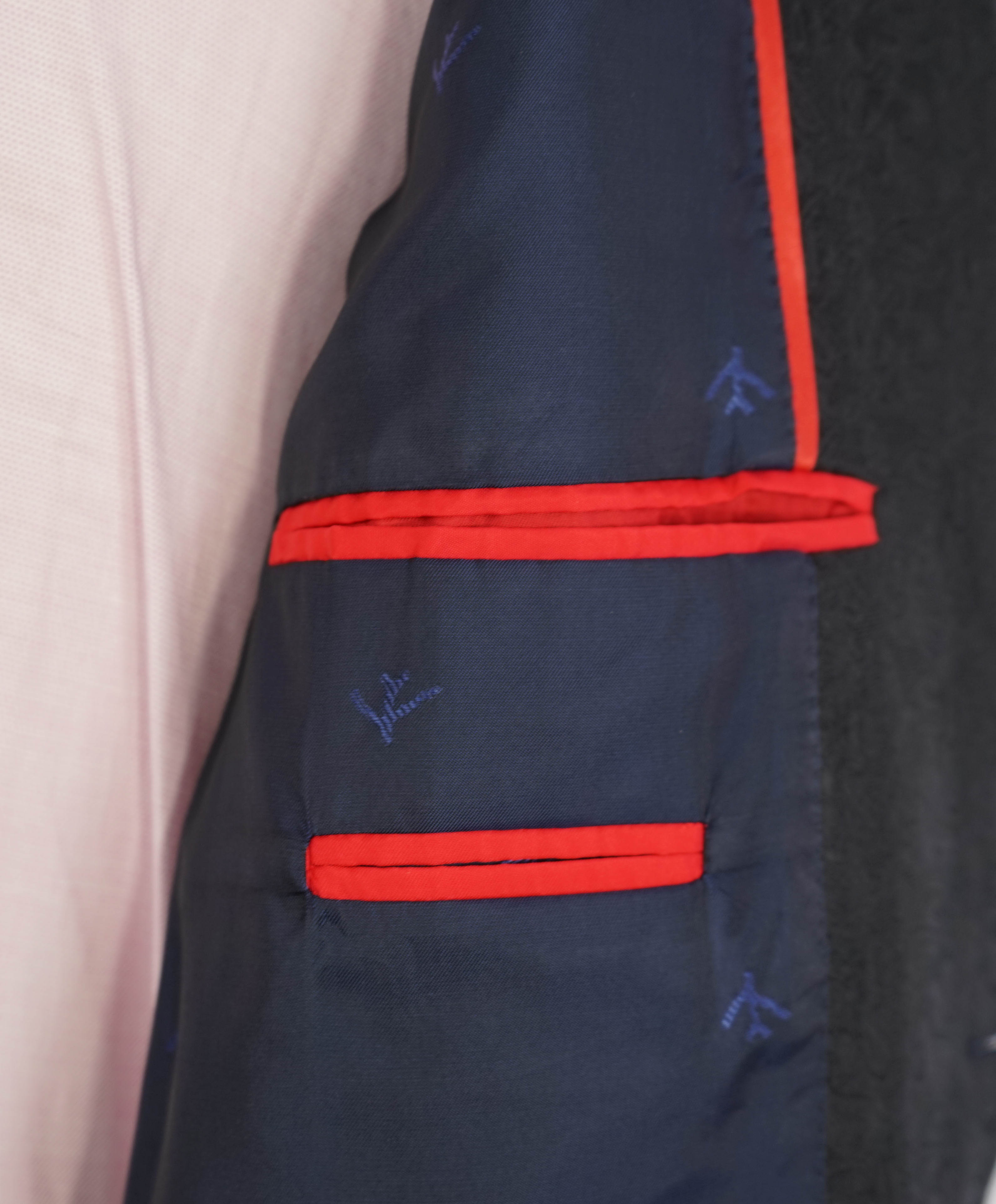 $5,995 ISAIA - "BARATHEA" Wool/Mohair PAISLEY PEAK LAPEL Navy Tuxedo - 46L