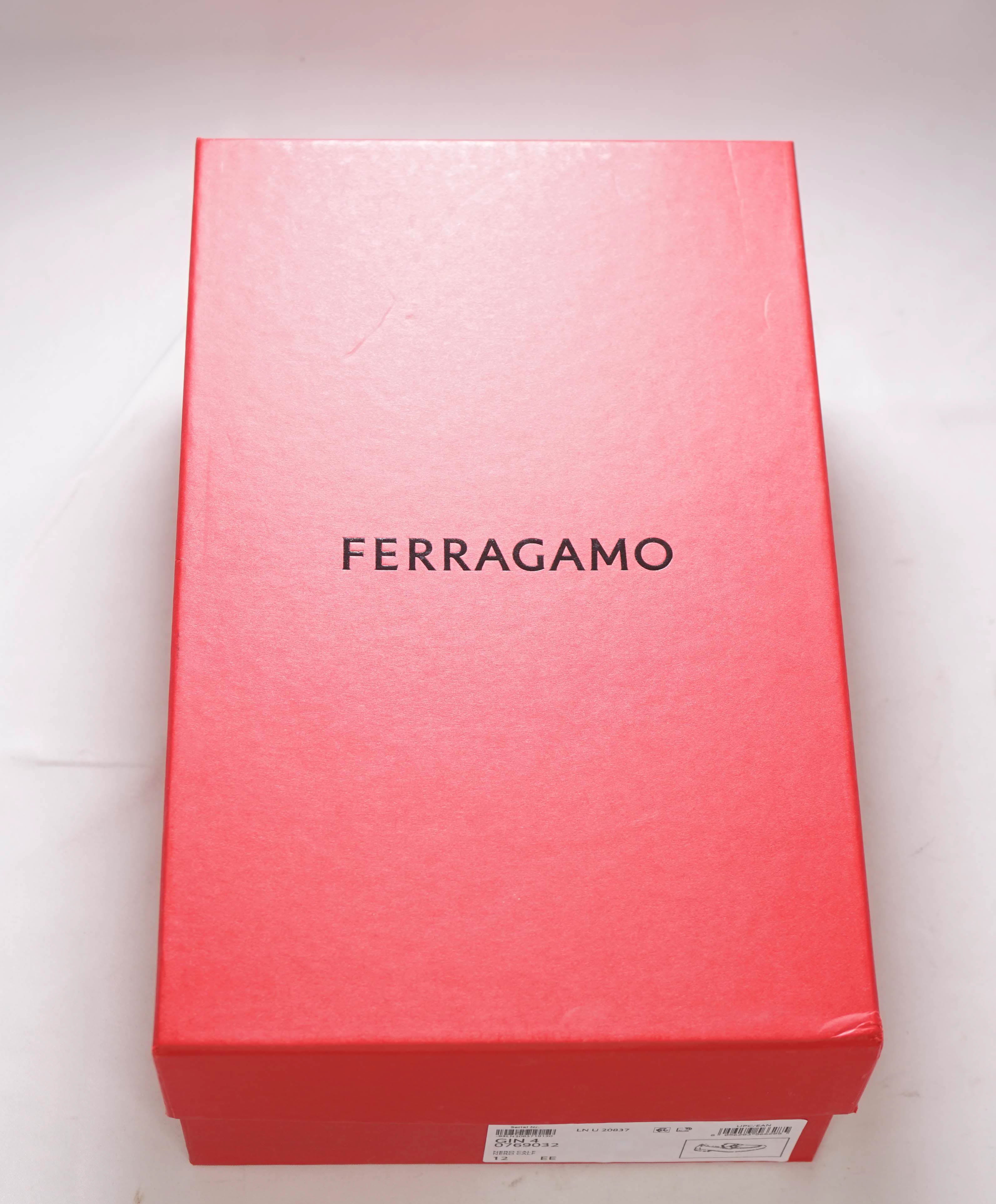 $850 SALVATORE FERRAGAMO - “GIN 4" Gancini Bit Loafer Black Leather - 11 EE US