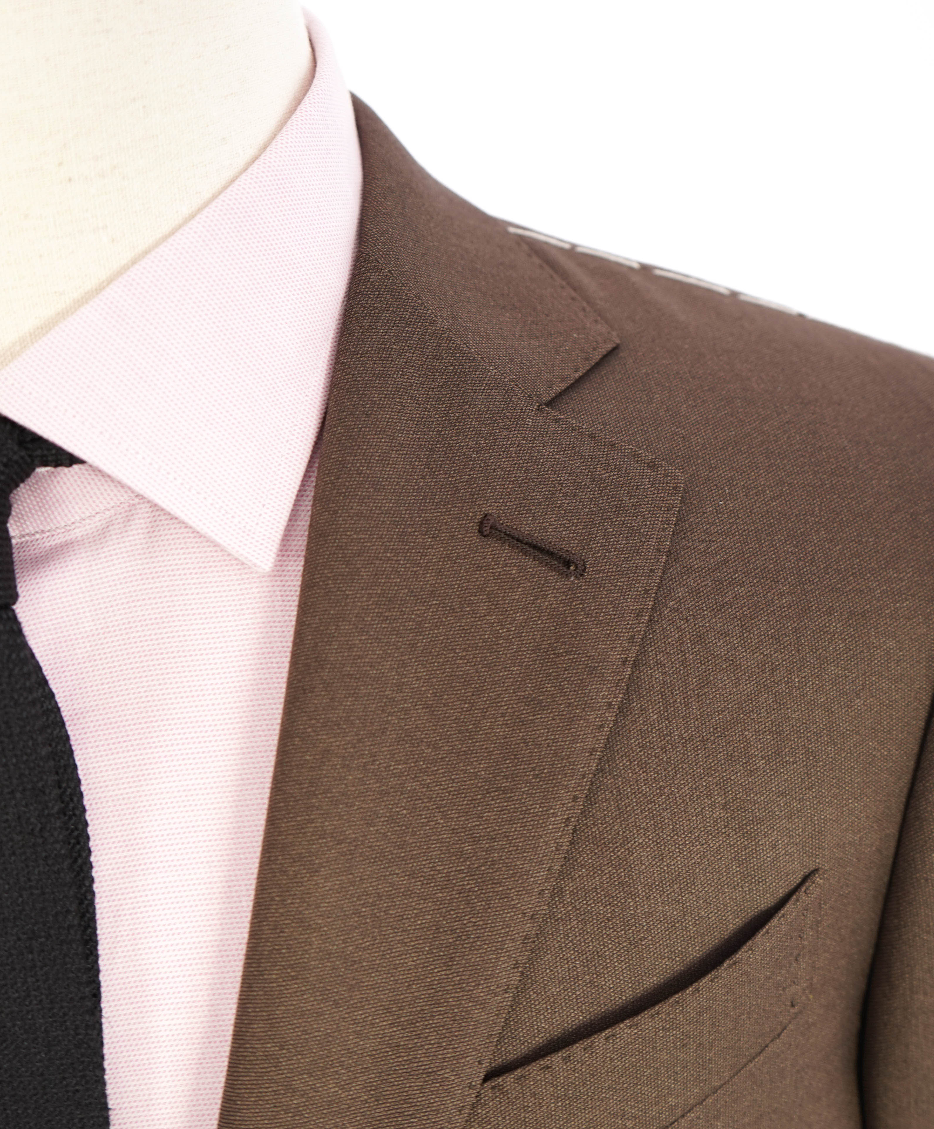 $3,995 ERMENEGILDO ZEGNA -"TROFEO 600" Medium Brown Silk Suit - 38R