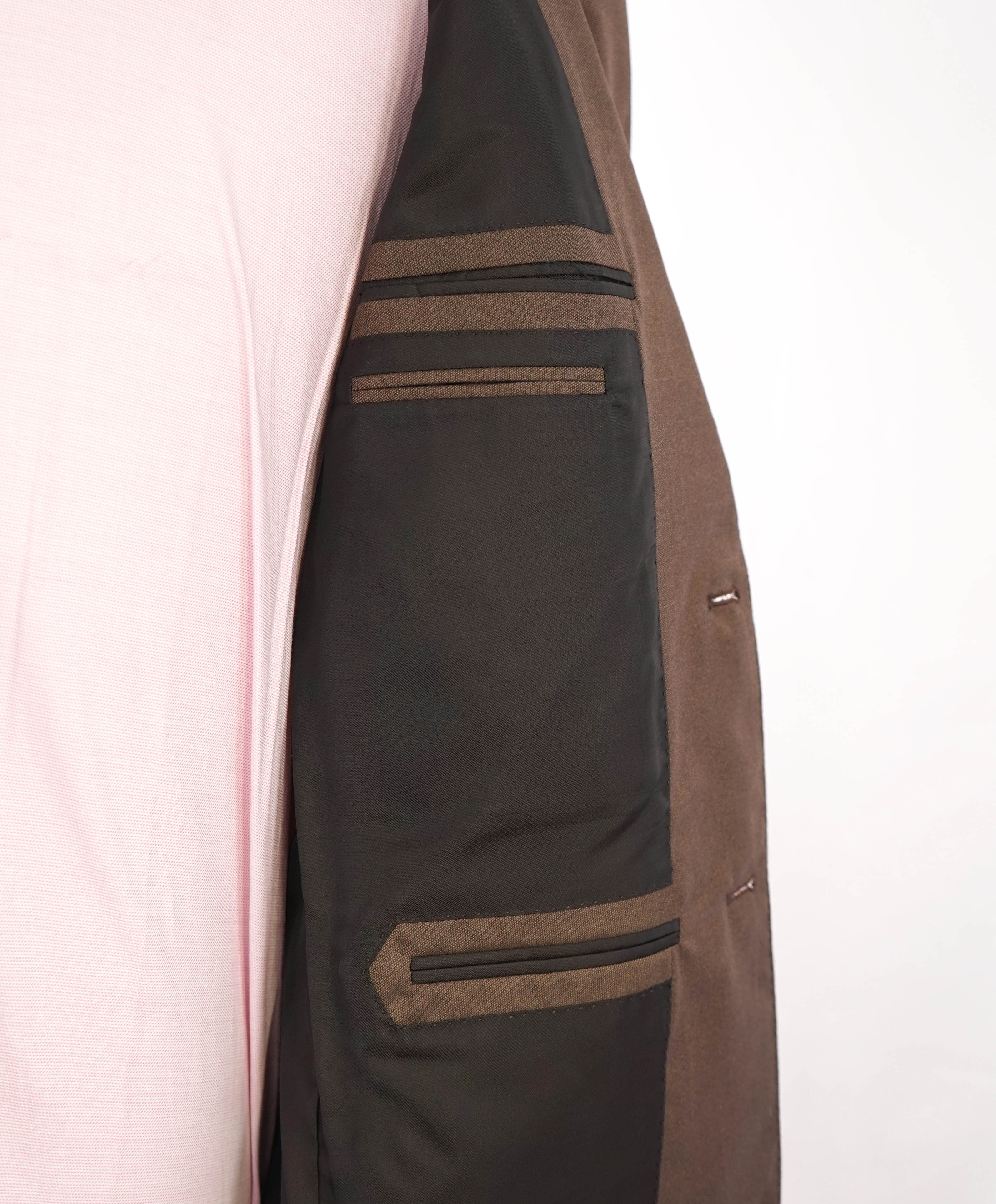 $3,995 ERMENEGILDO ZEGNA -"TROFEO 600" Medium Brown Silk Suit - 38R