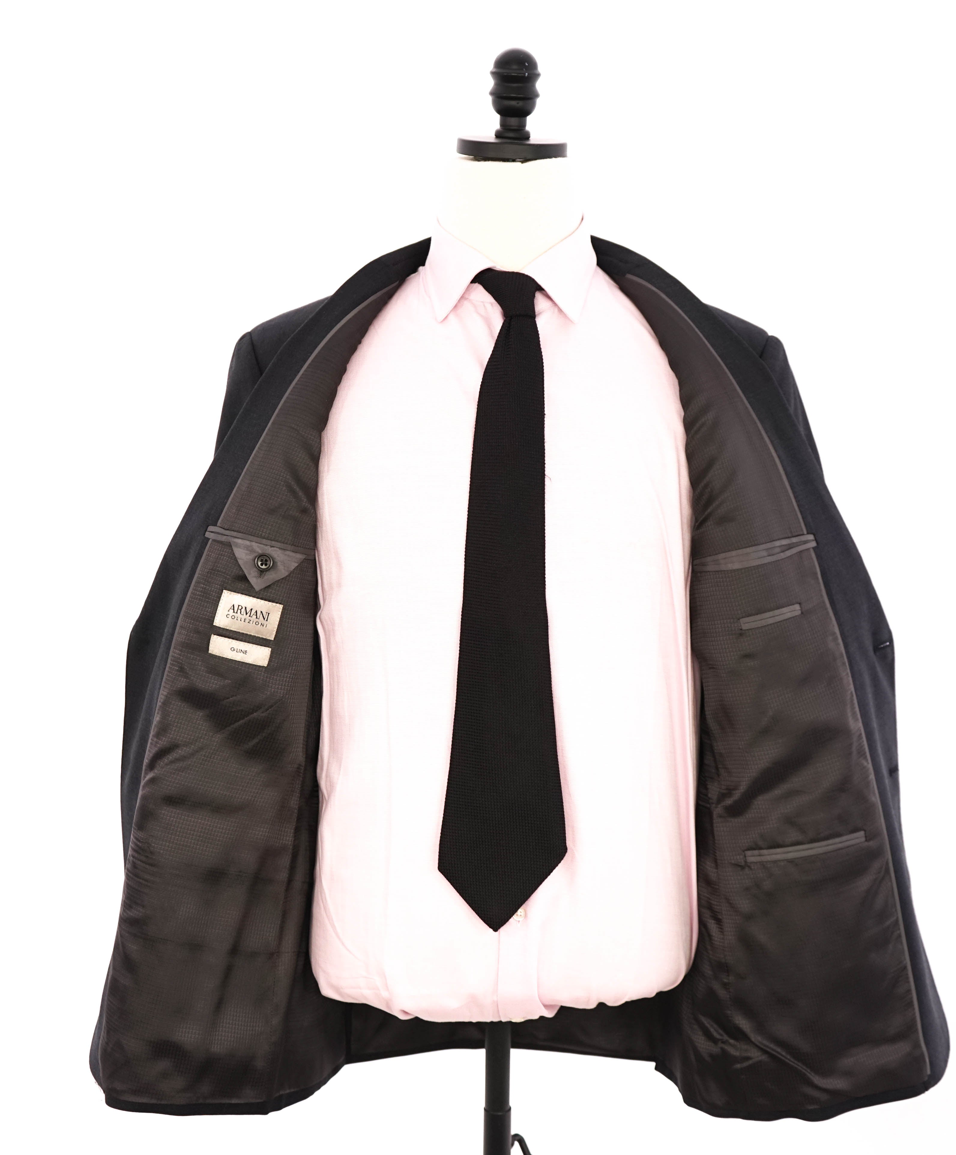ARMANI COLLEZIONI - "G Line" Modern Charcoal Gray Notch Lapel Suit - 40R
