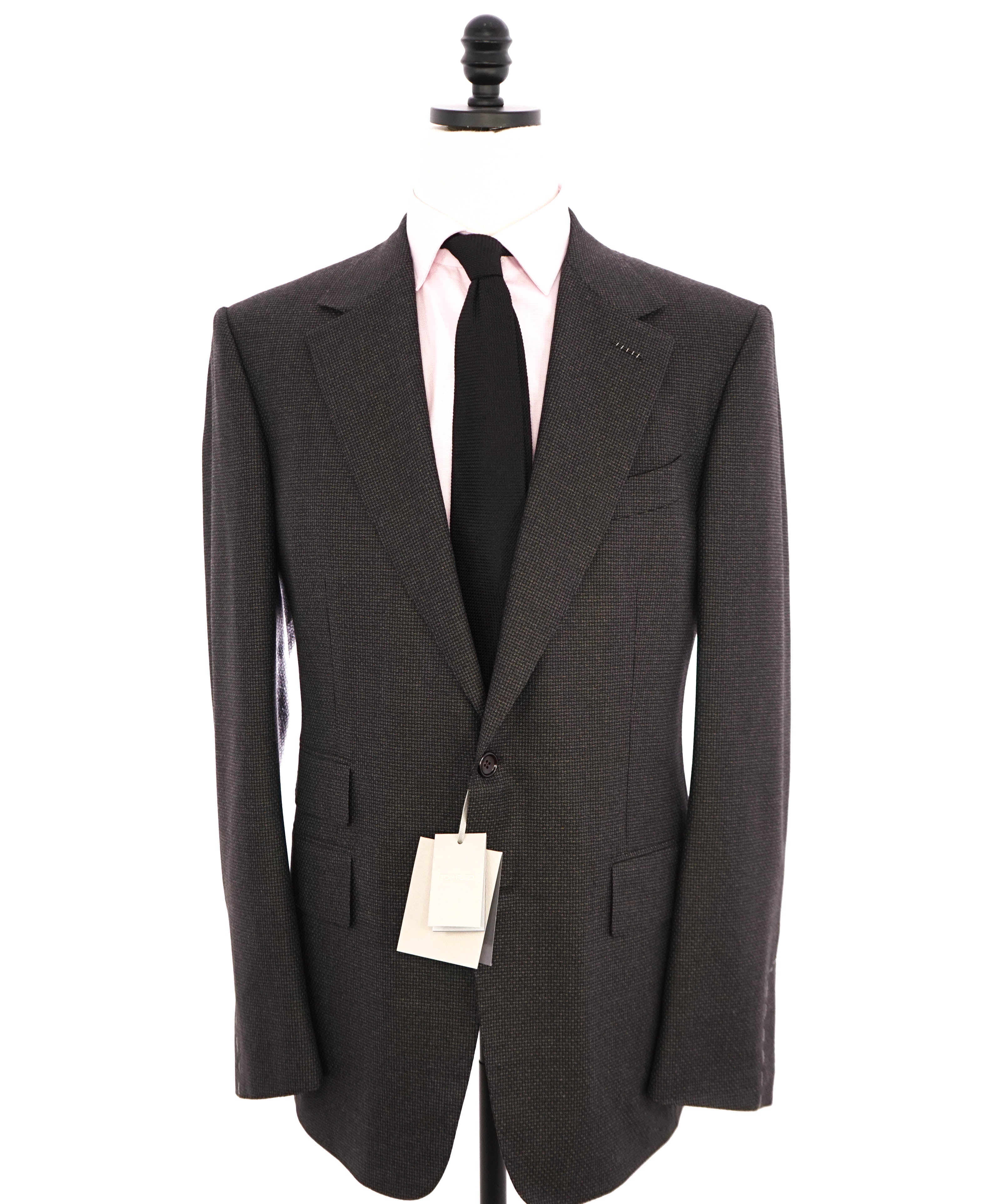 $5,970 TOM FORD - 2-Piece "SHELTON" WIDE NOTCH LAPEL Brown Check Suit - 42L (52EU)