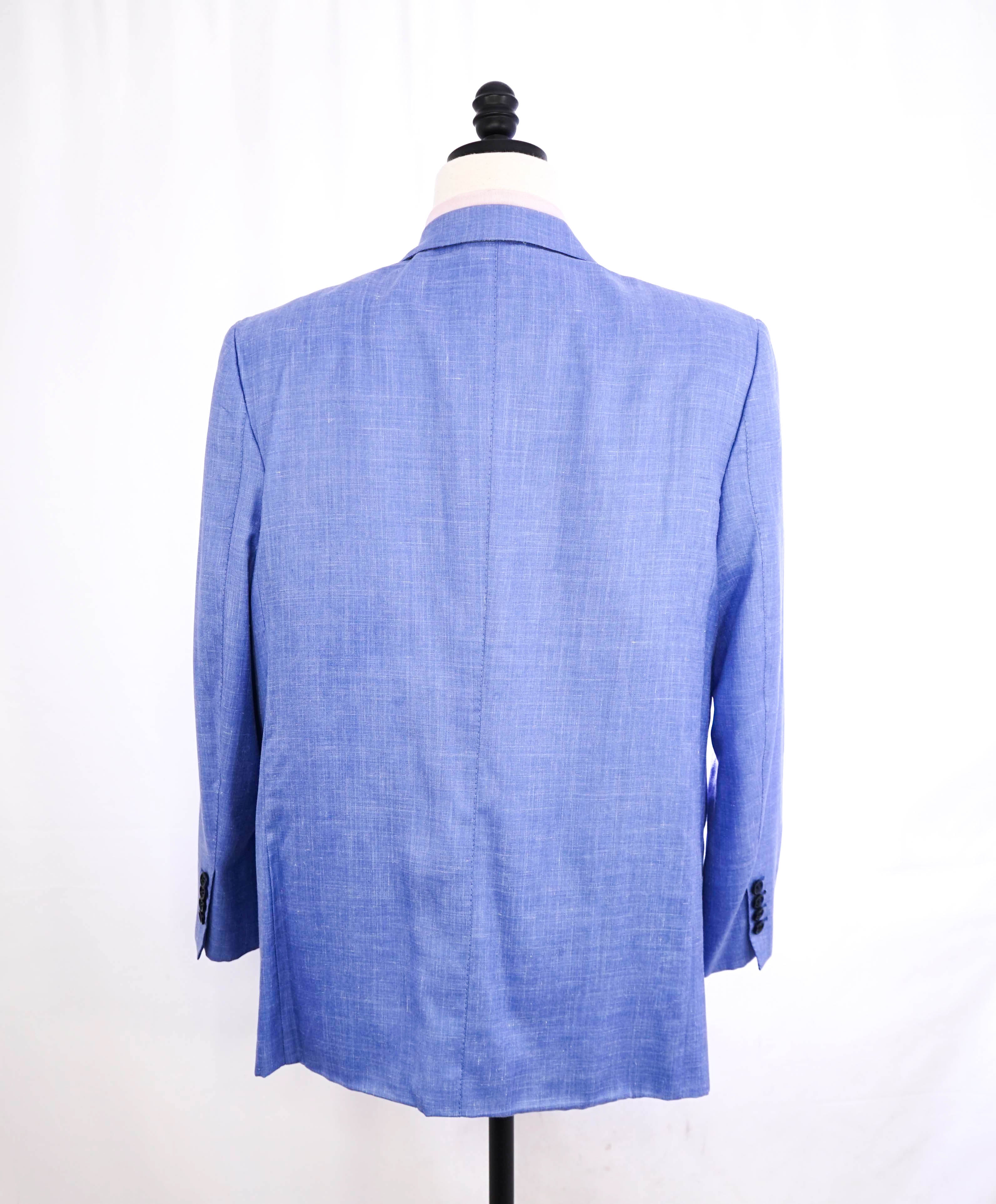$4,800 BRIONI - Custom SILK/LINEN/CASHMERE Baby Blue Hand Made Italy Blazer - 48R US