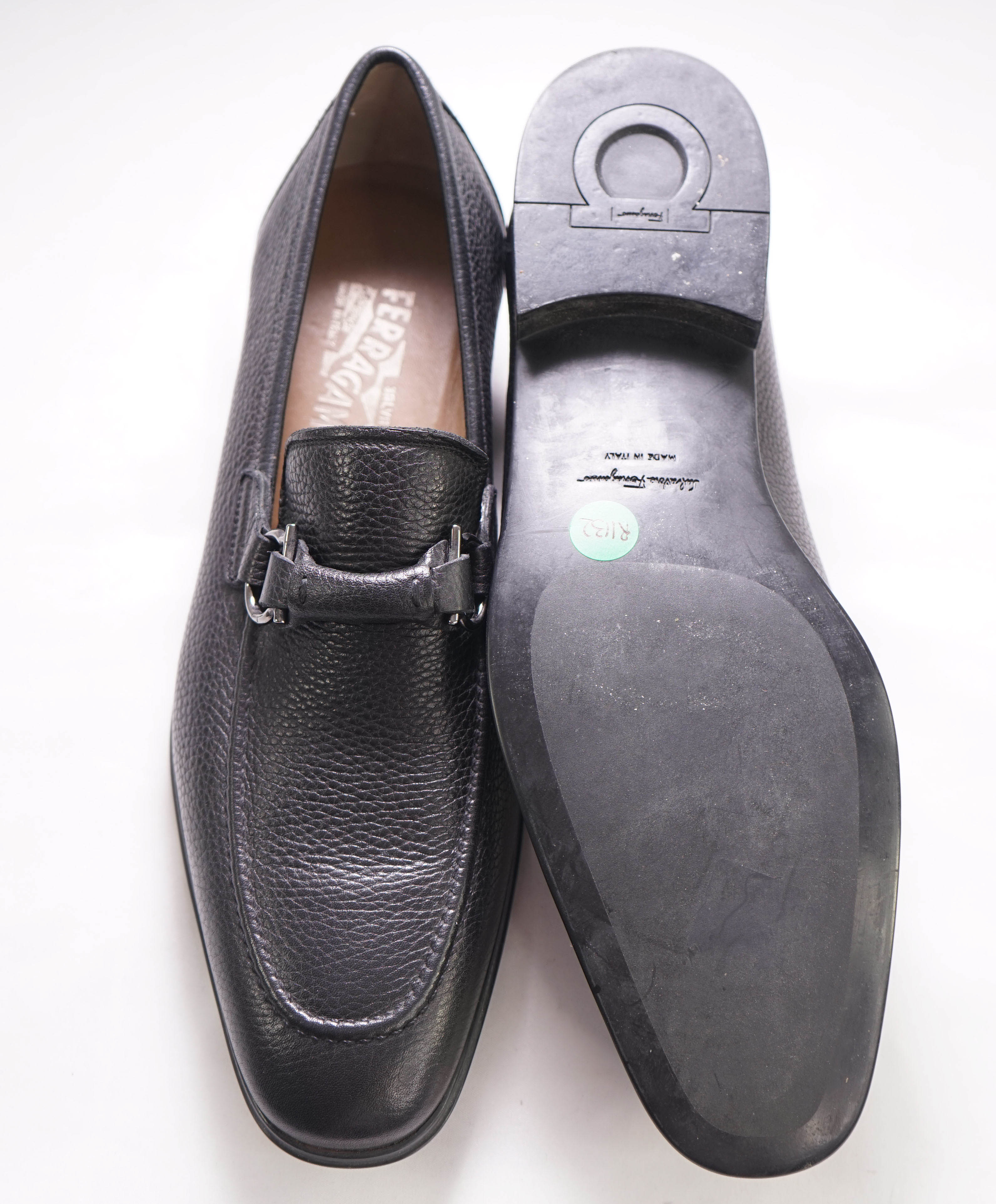 $850 SALVATORE FERRAGAMO - Leather Bit Gancini Brown Slip-On Loafer - 11.5