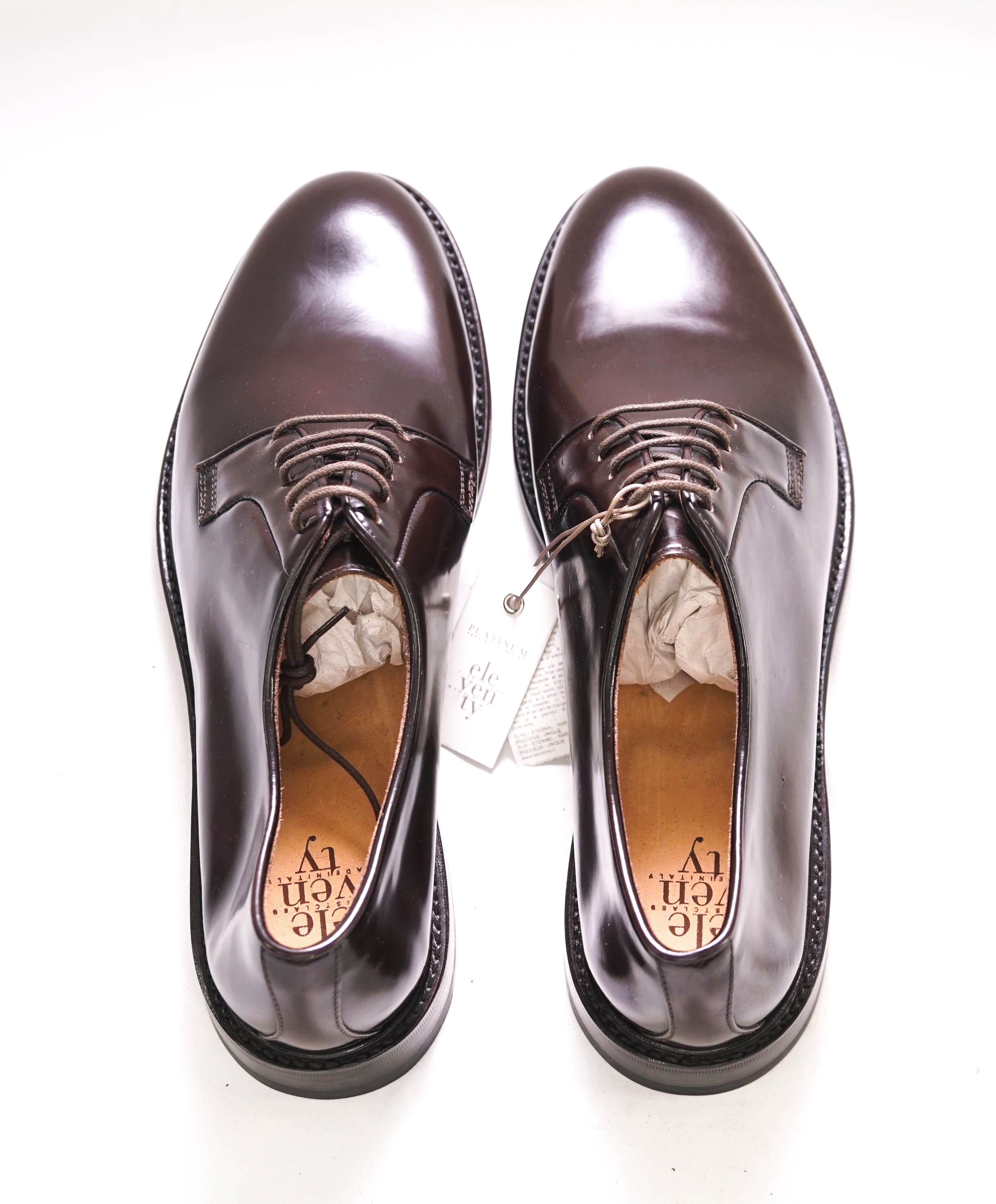 $895 ELEVENTY - Brown Derby Brunello Dress Shoes High Gloss - 11 US (44EU)
