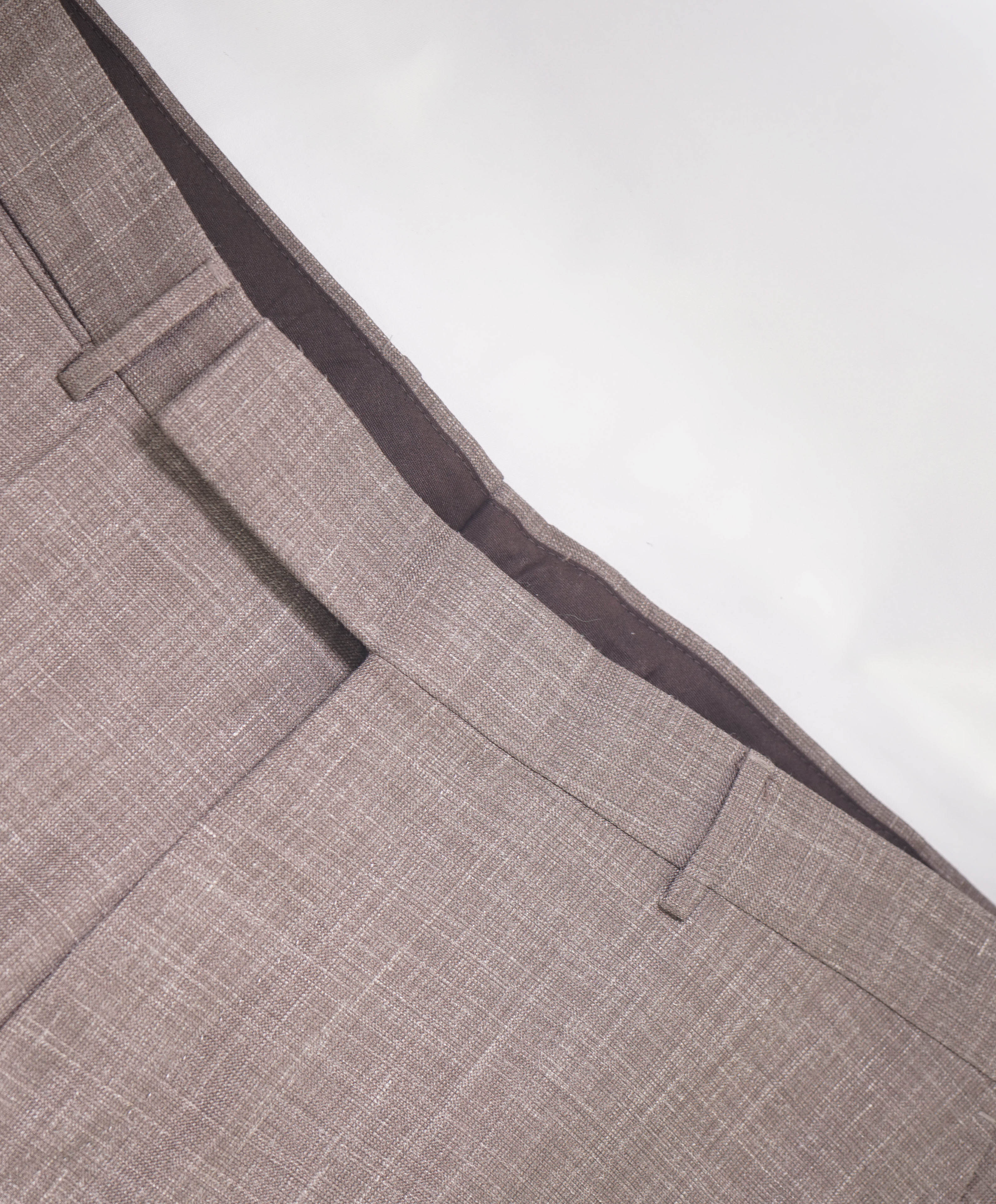 $750 ERMENEGILDO ZEGNA - "TROFEO SUMMER" Silk/Wool/Linen Dress Pants- 37W (54EU)