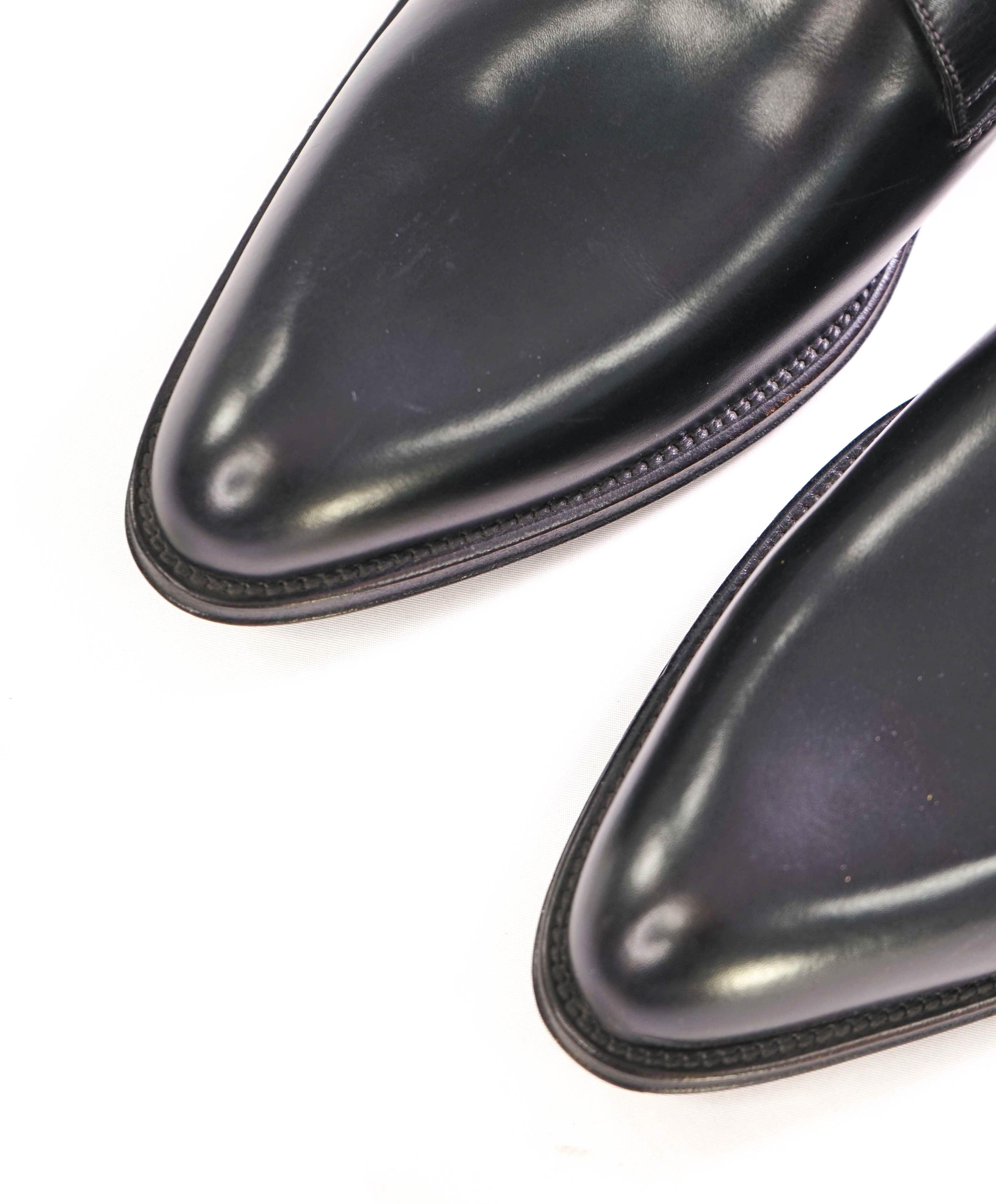 $850 SALVATORE FERRAGAMO - Modern Round Toe Oxfords Black Leather - 8.5 E US