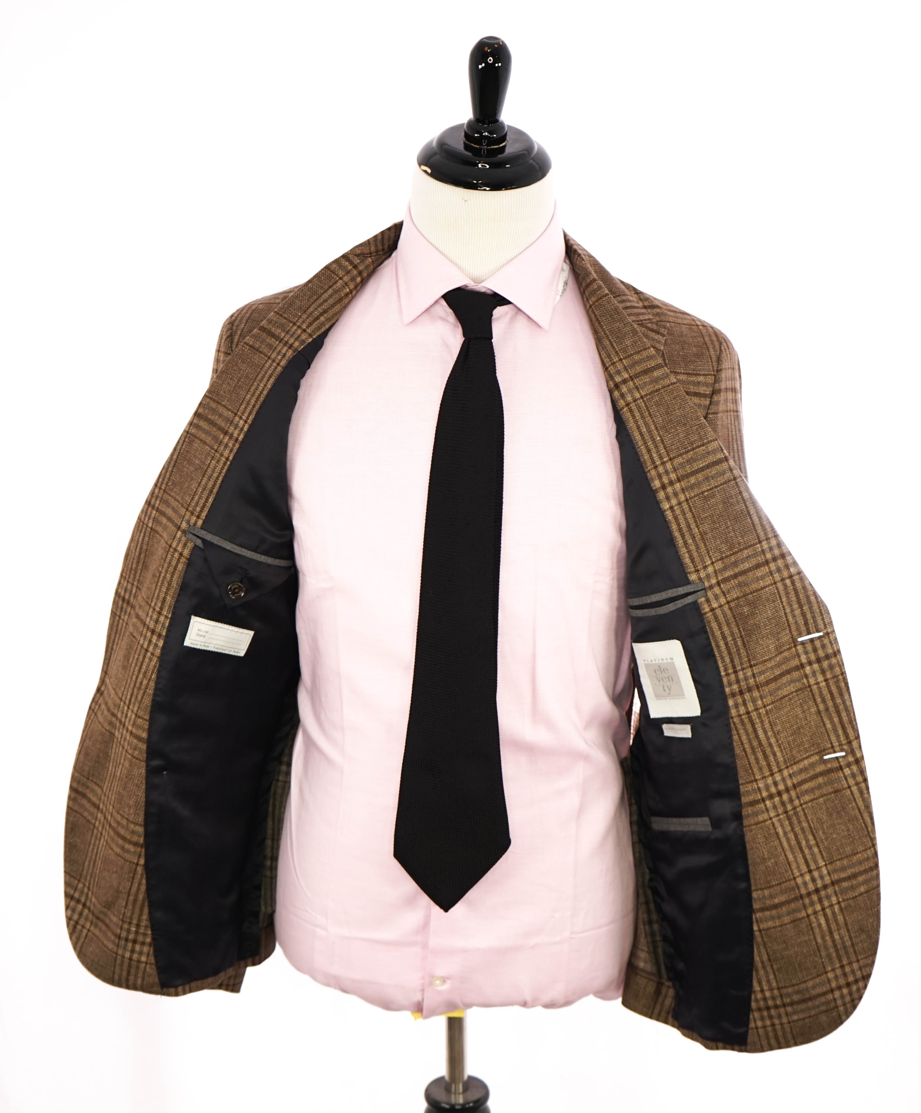 ELEVENTY - By ERMENEGILDO ZEGNA "Wool/Linen/Silk" Brown Blazer - 40 (50 EU)