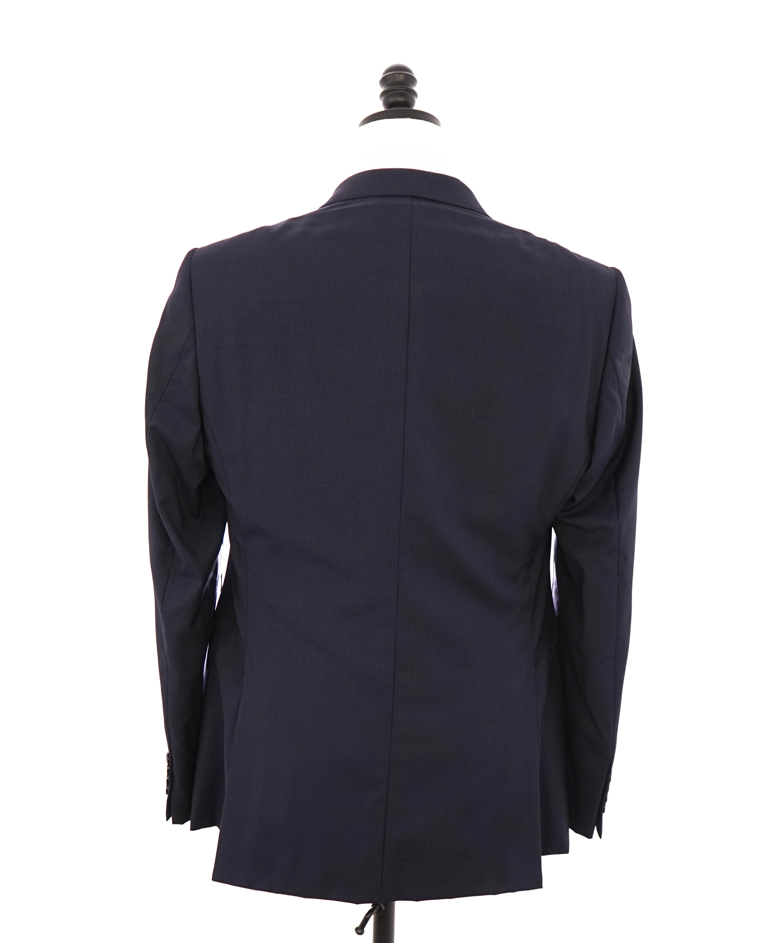 ARMANI COLLEZIONI - “M Line” Micro Rope Stripe Navy Blue Suit - 40R