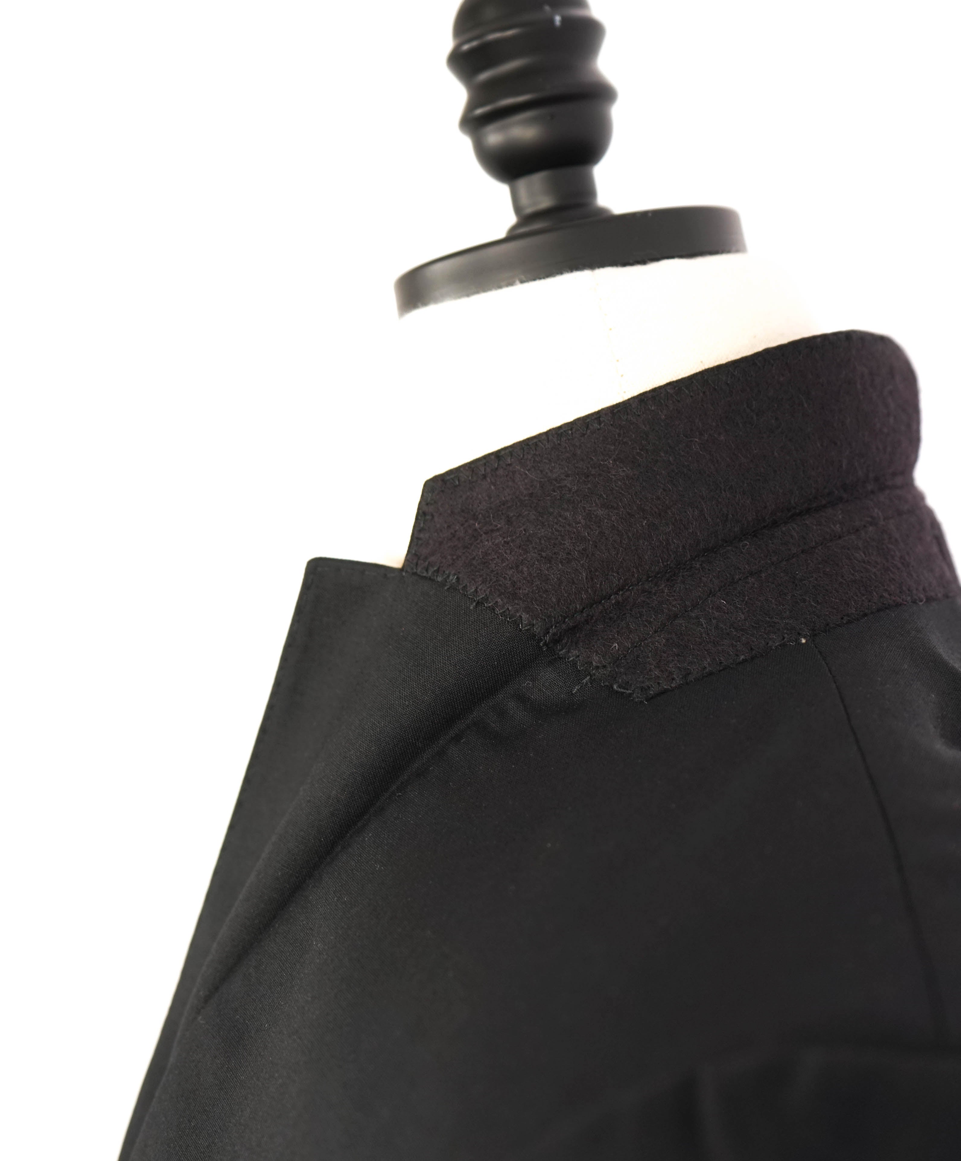 ARMANI COLLEZIONI - “M Line” Notch Lapel Solid Black Suit - 40R