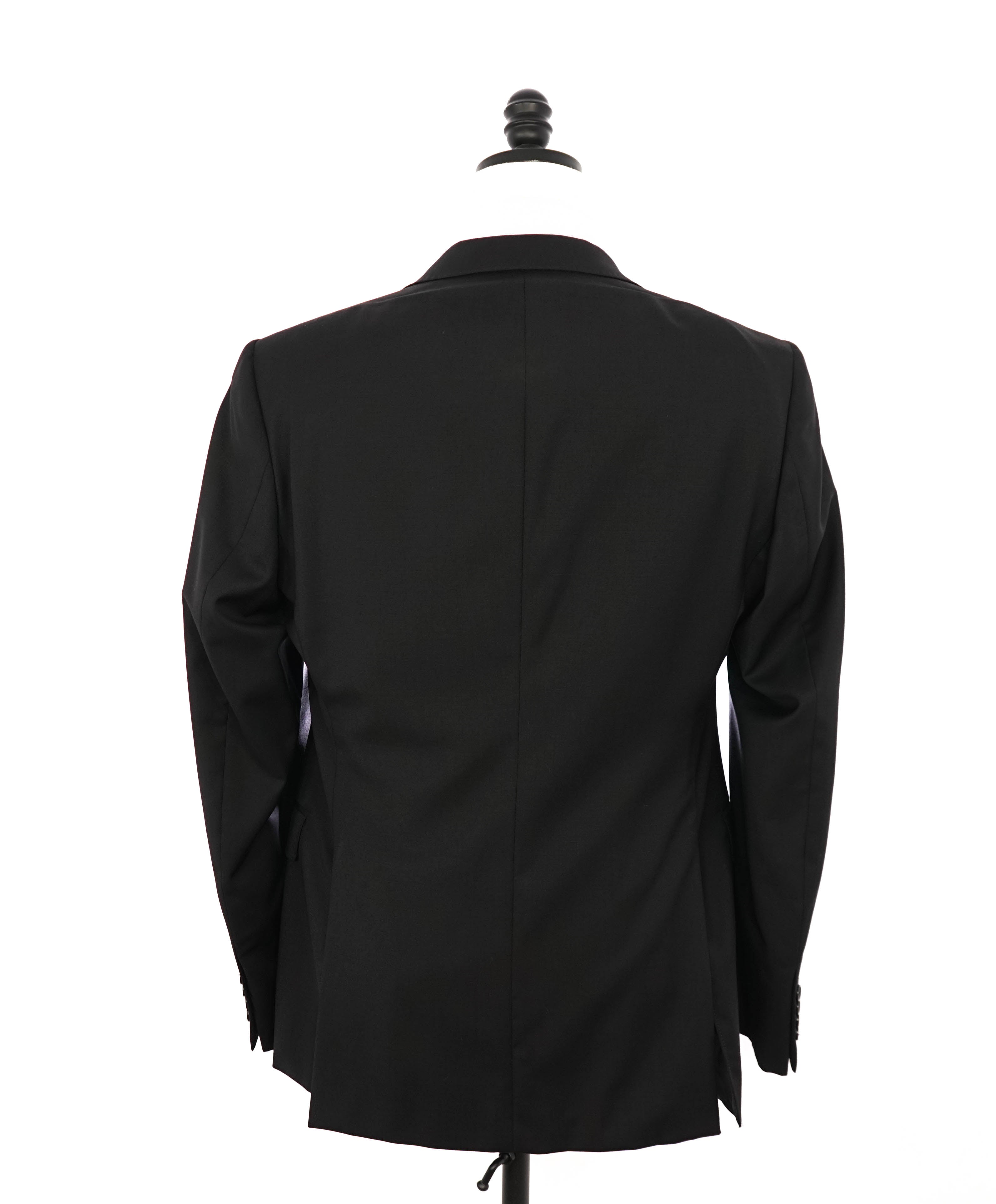 ARMANI COLLEZIONI - “M Line” Notch Lapel Solid Black Suit - 40R